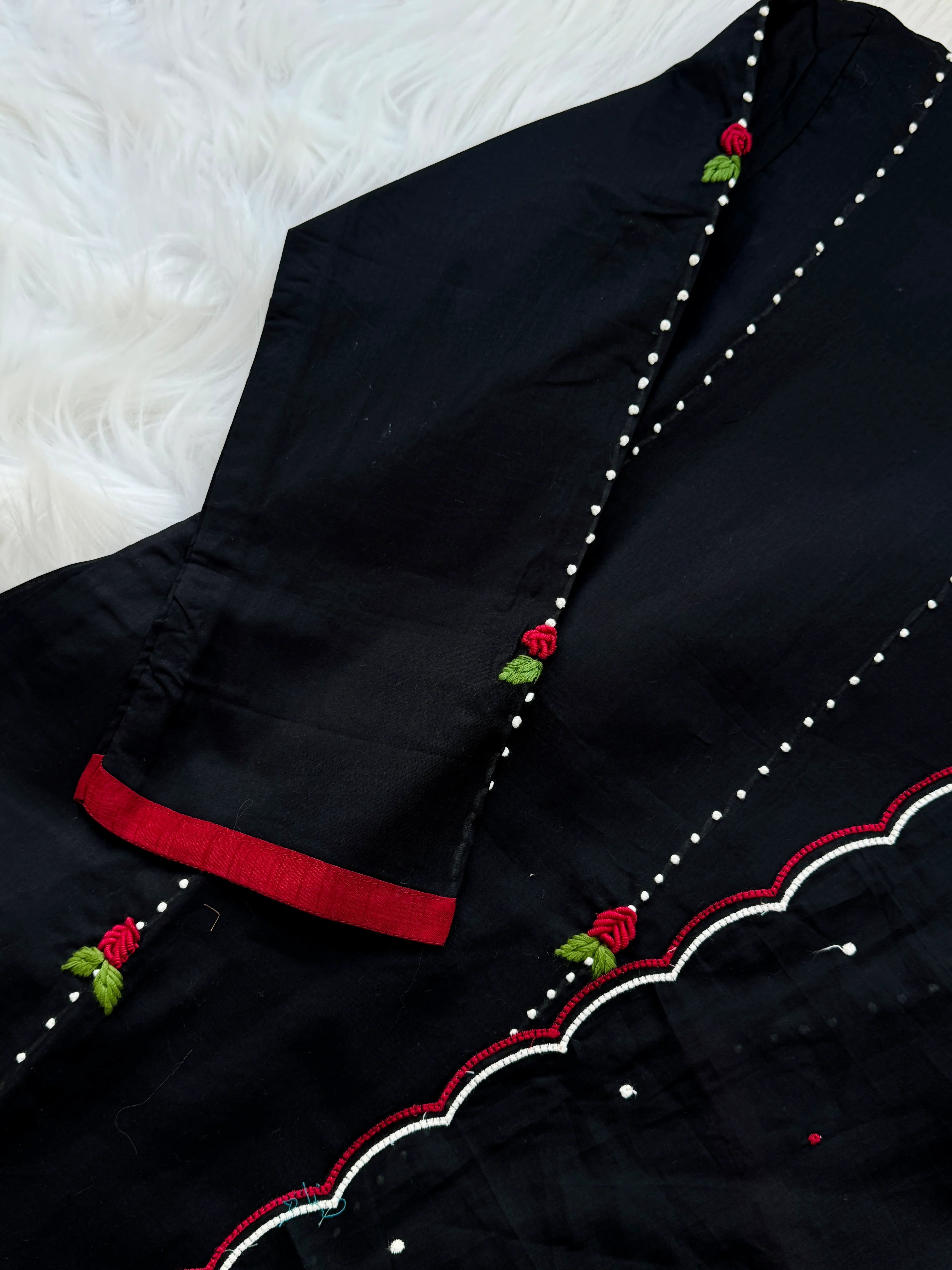 ✨ Pure Cotton French Knot Anarkali Set ✨ - Image 7
