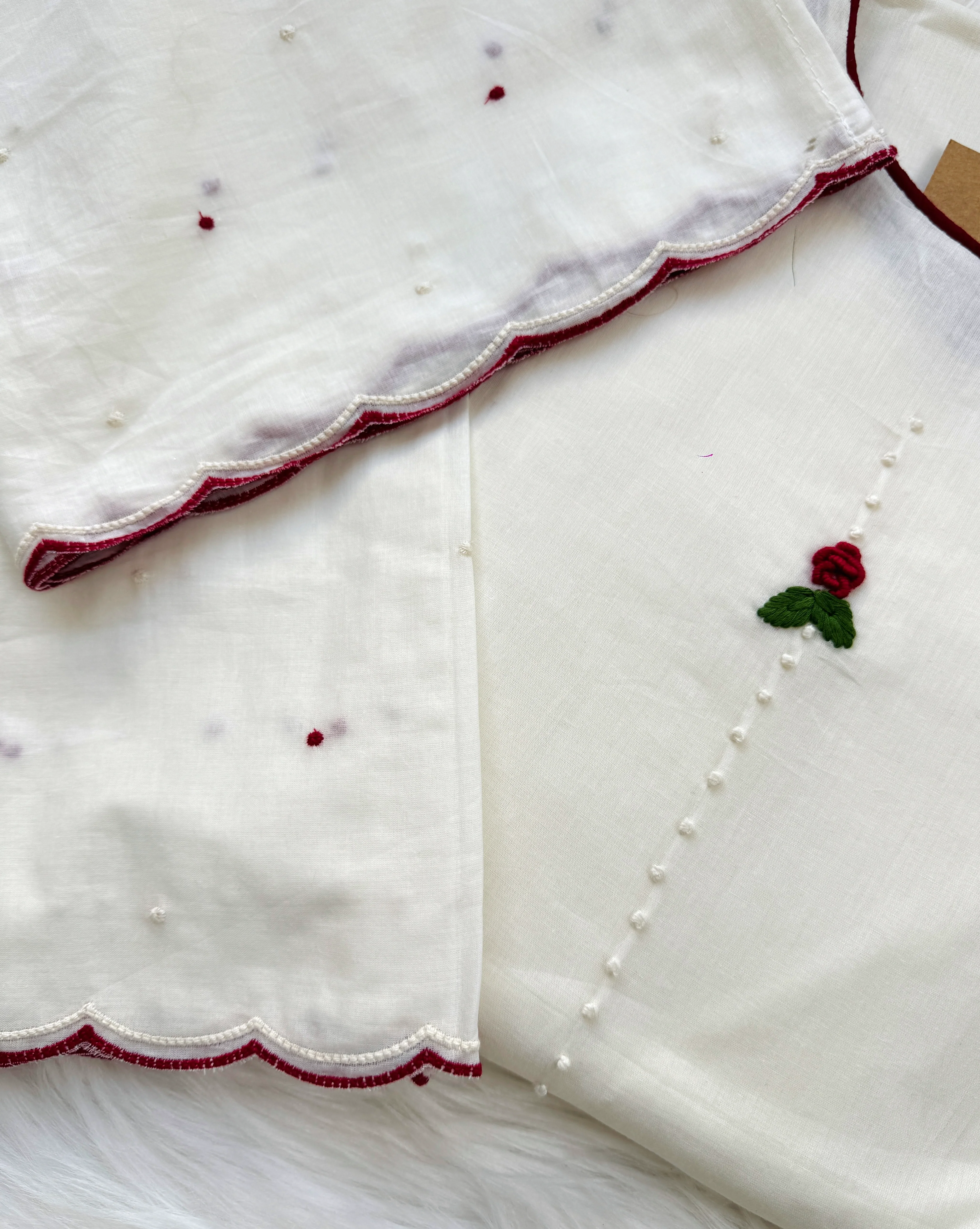 ✨ Pure Cotton French Knot Anarkali Set ✨ - Image 3