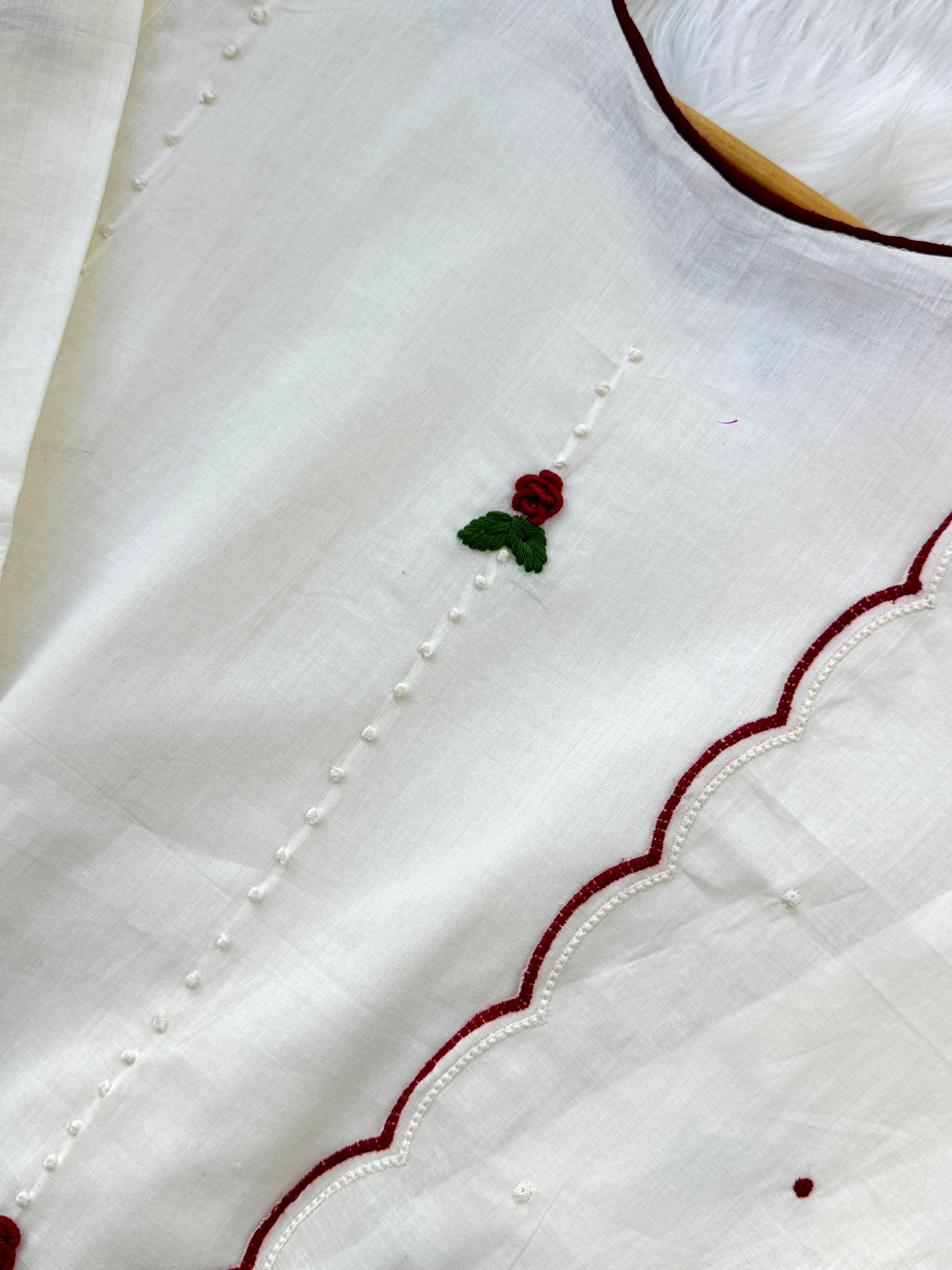 ✨ Pure Cotton French Knot Anarkali Set ✨ - Image 6