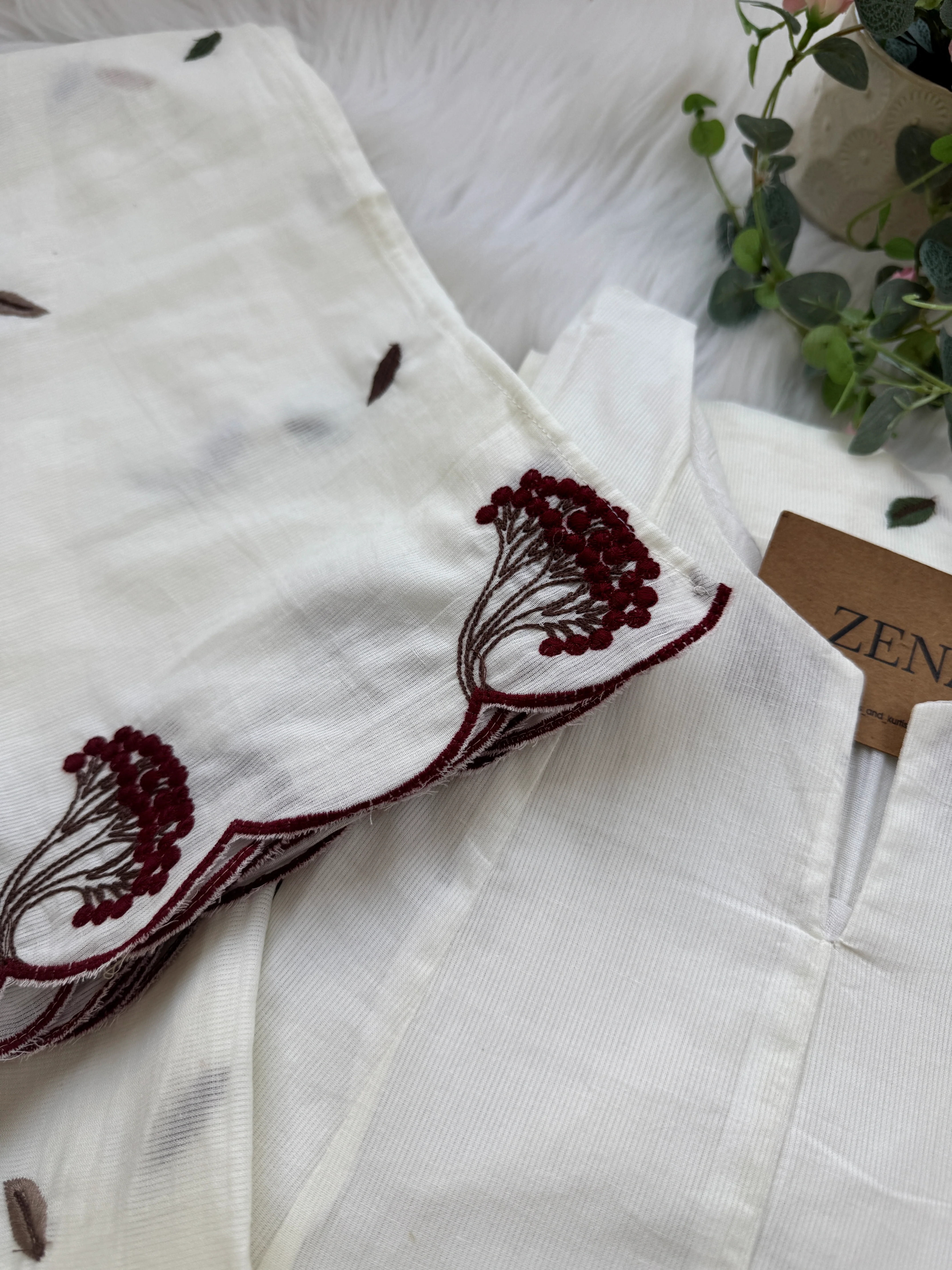 ✨ Pure Mul Cotton Embroidered Anarkali Set ✨ - Image 3