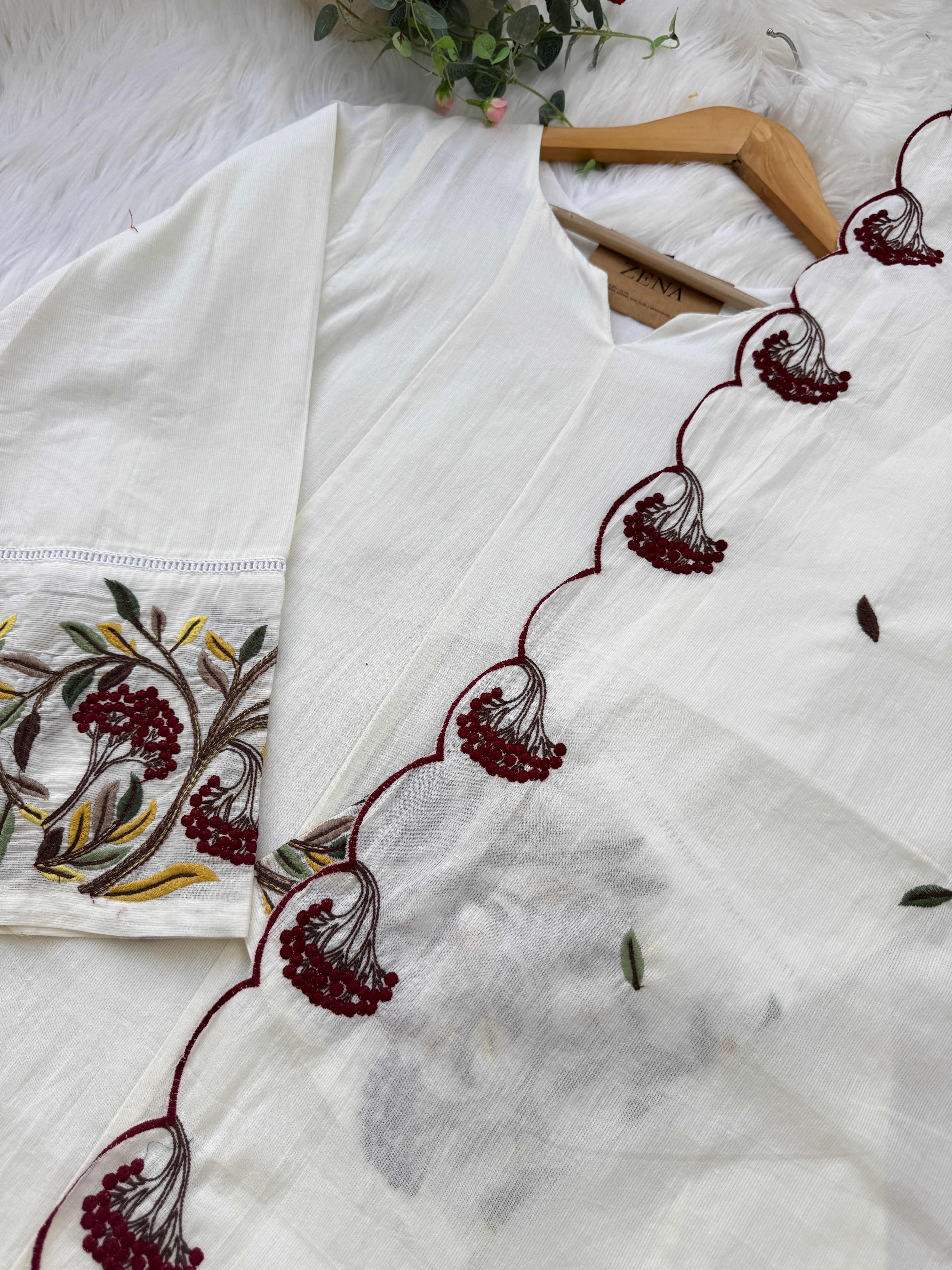 ✨ Pure Mul Cotton Embroidered Anarkali Set ✨ - Image 5