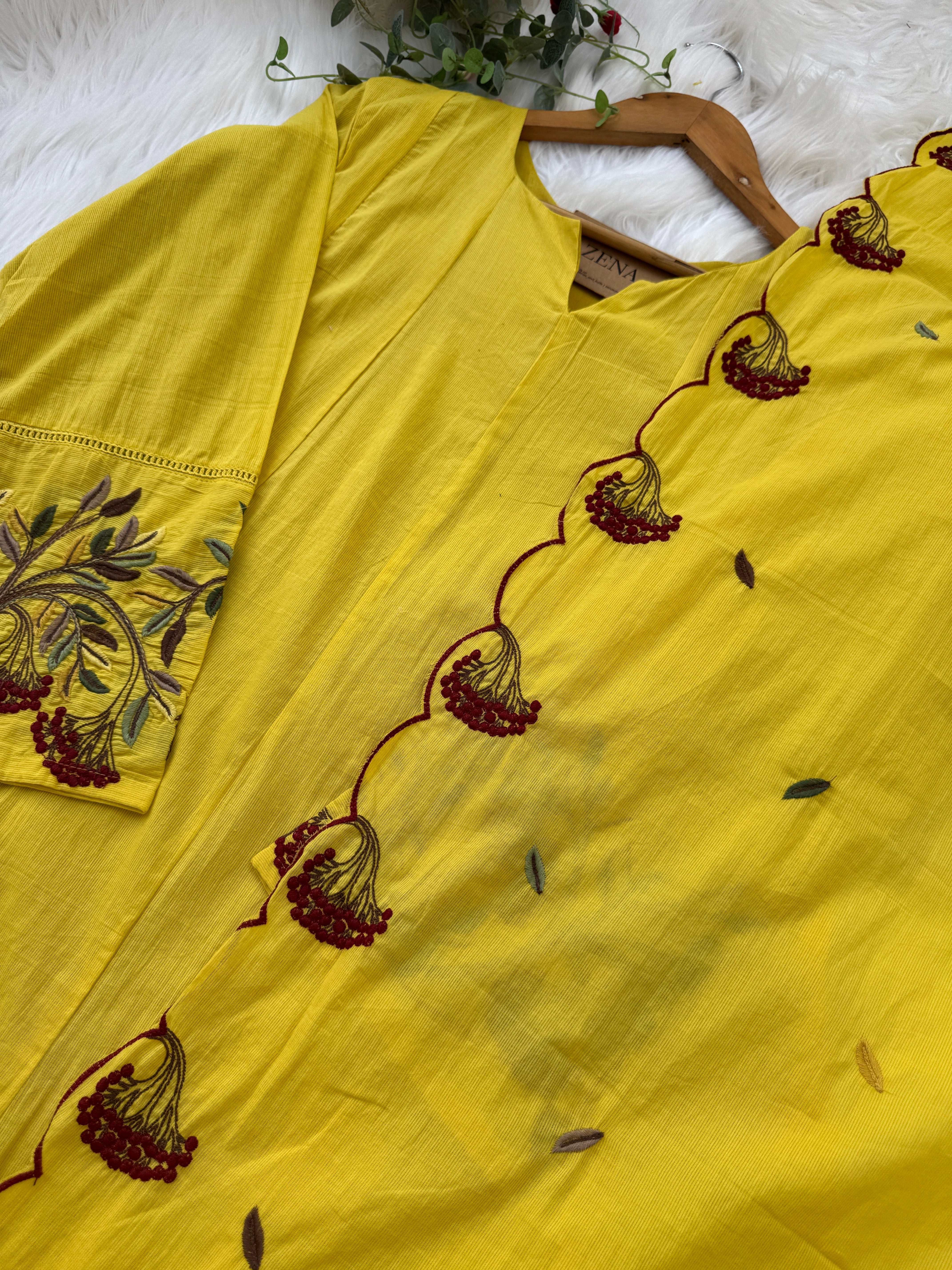 ✨ Pure Mul Cotton Embroidered Anarkali Set ✨ - Image 6