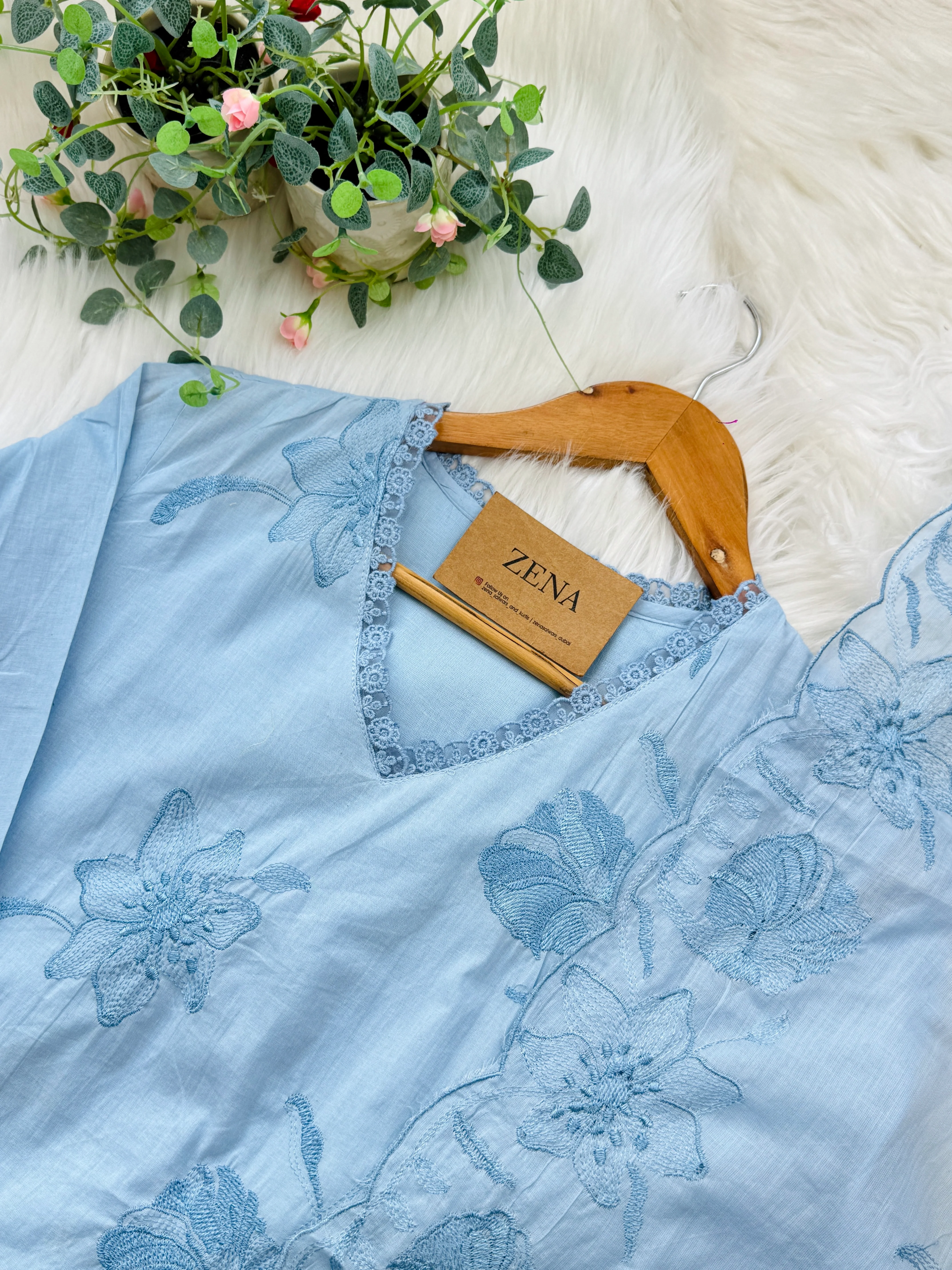 ✨ Pure Mul Cotton Embroidered Kurti Set ✨ - Image 6