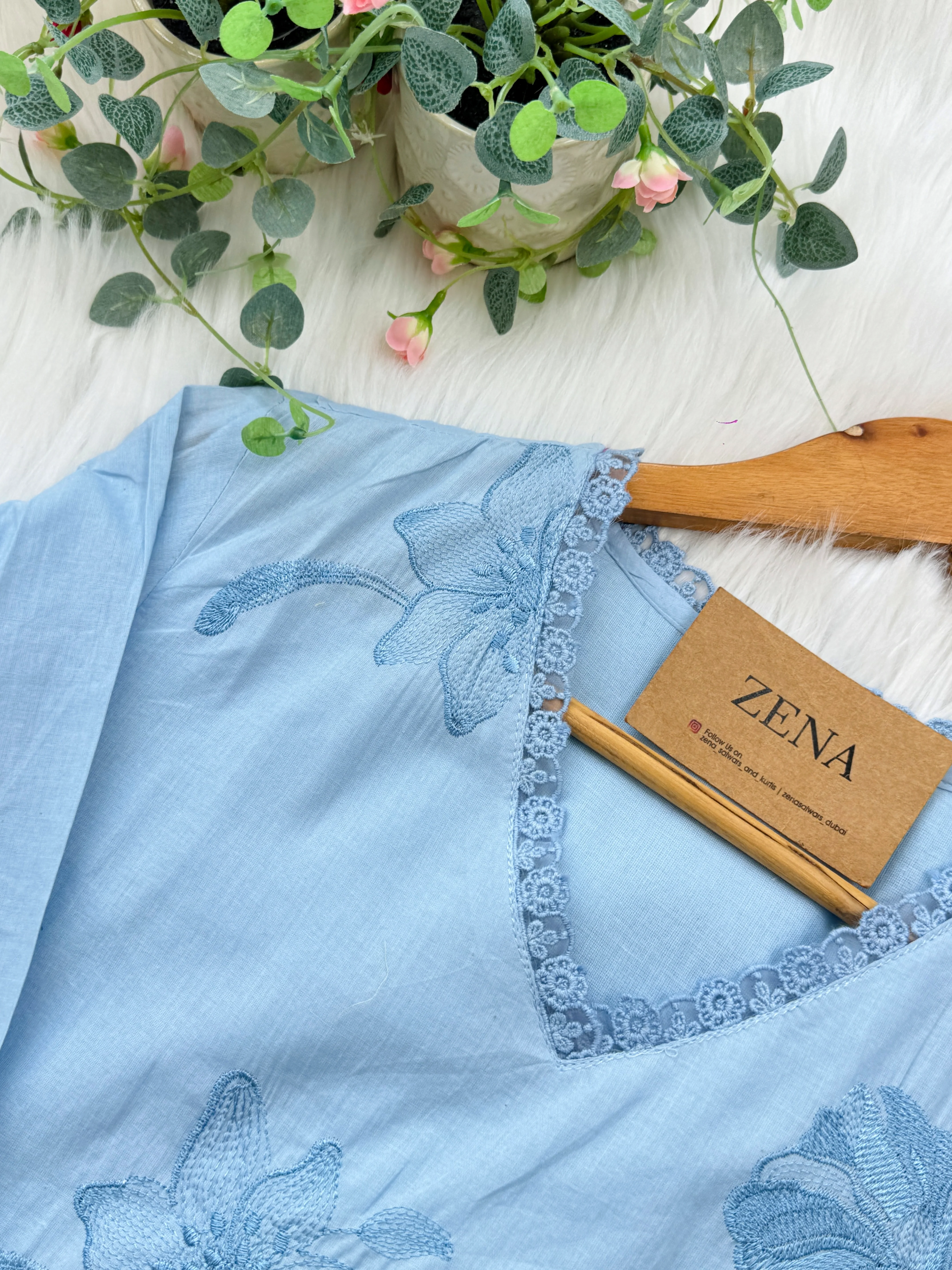 ✨ Pure Mul Cotton Embroidered Kurti Set ✨ - Image 9