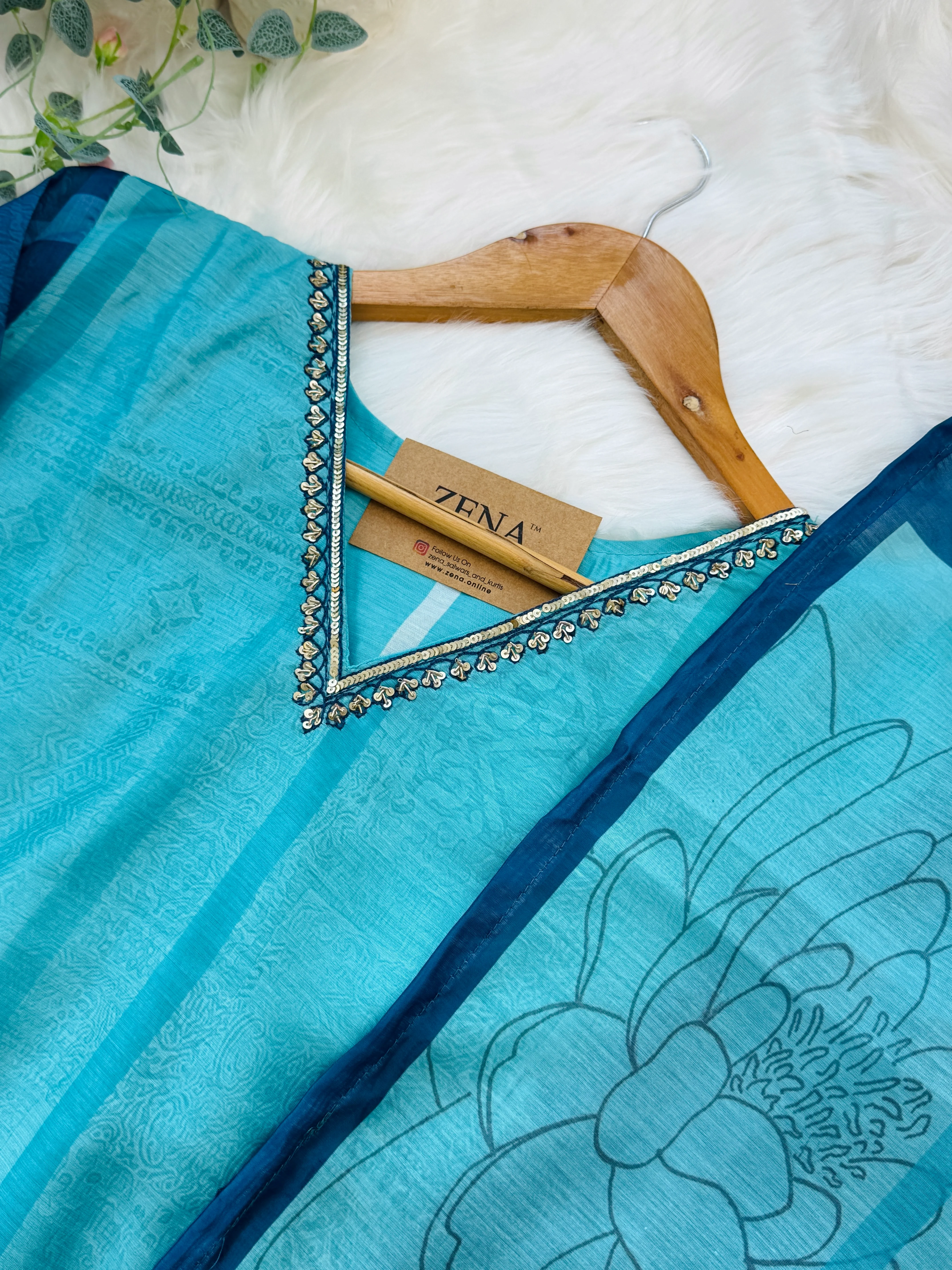 ✨ Pure Muslin Handwork Kurti Set ✨ - Image 4