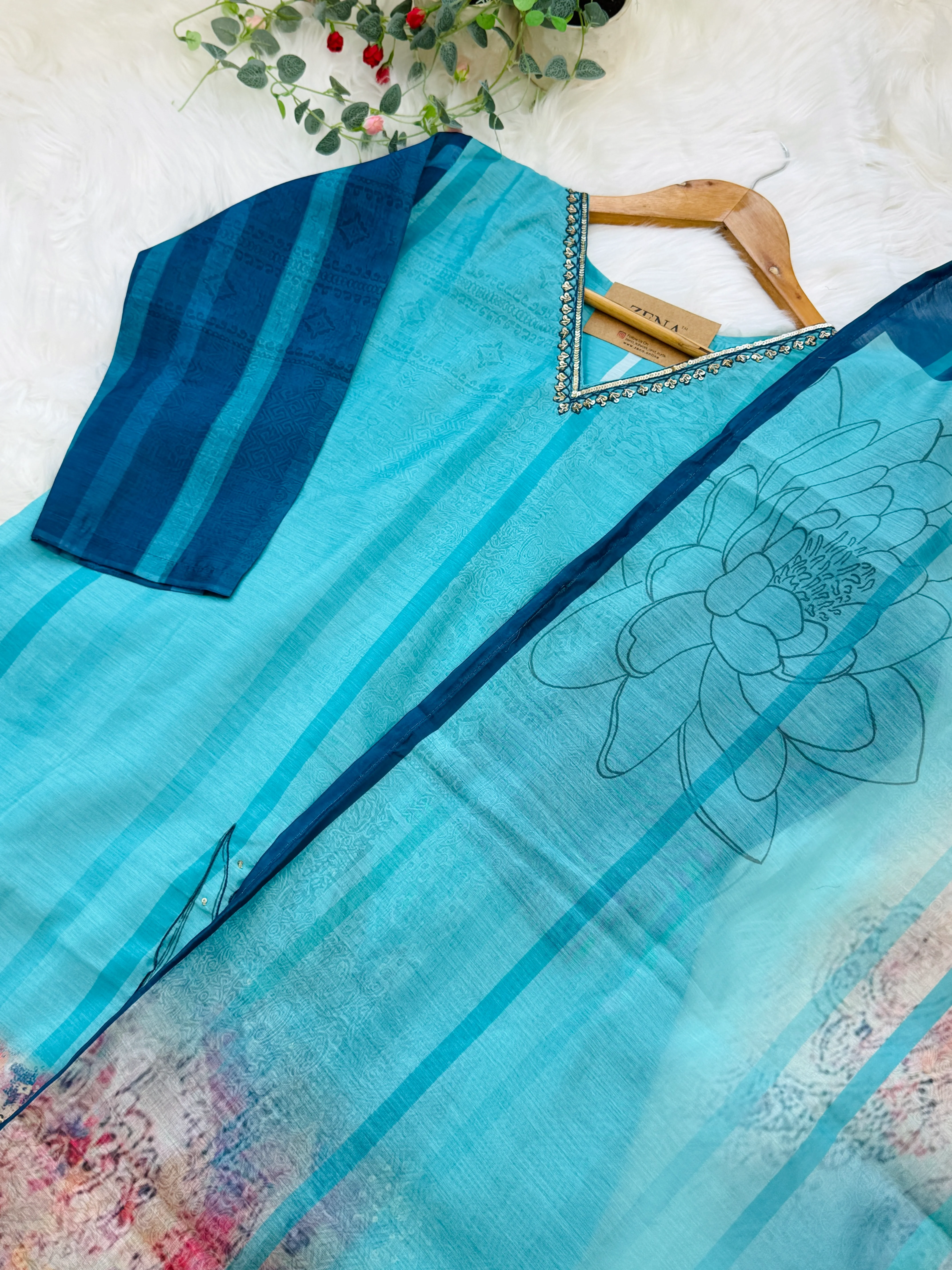 ✨ Pure Muslin Handwork Kurti Set ✨ - Image 6