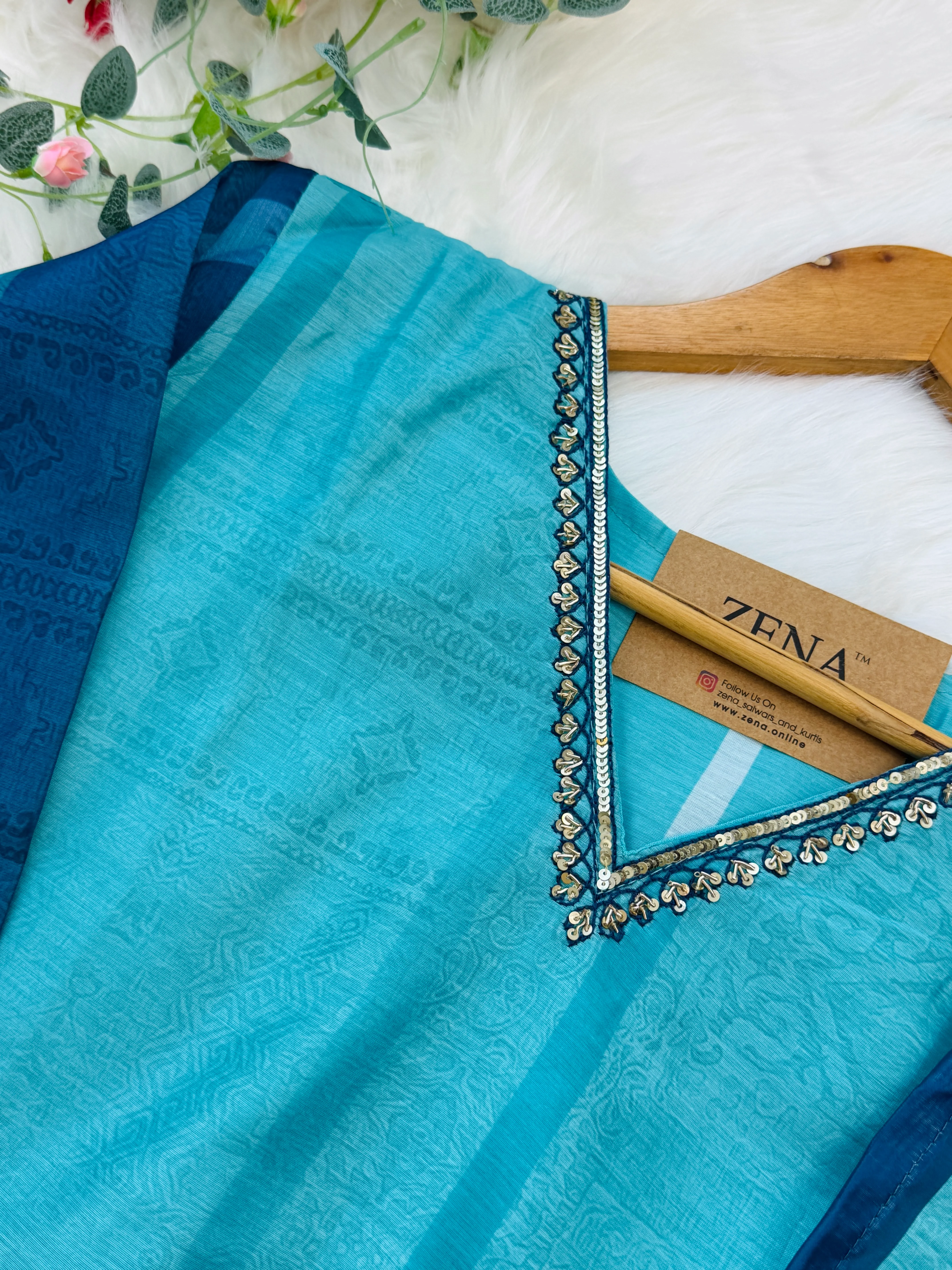 ✨ Pure Muslin Handwork Kurti Set ✨ - Image 8