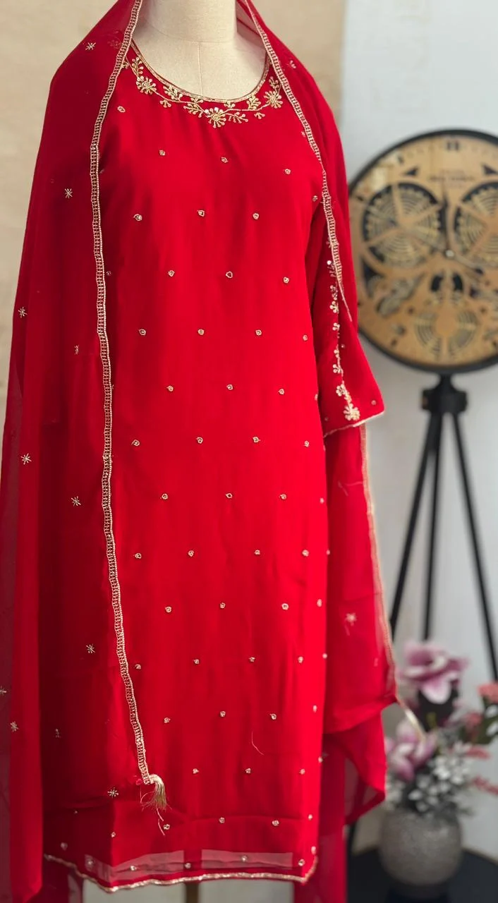 ✨ Pure Organza Handwork Kurti Set ✨ - Image 3