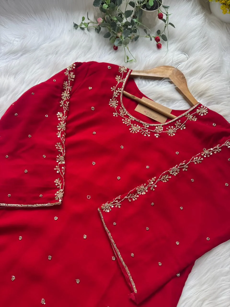 ✨ Pure Organza Handwork Kurti Set ✨ - Image 5