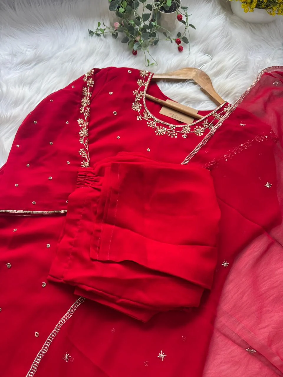 ✨ Pure Organza Handwork Kurti Set ✨ - Image 6
