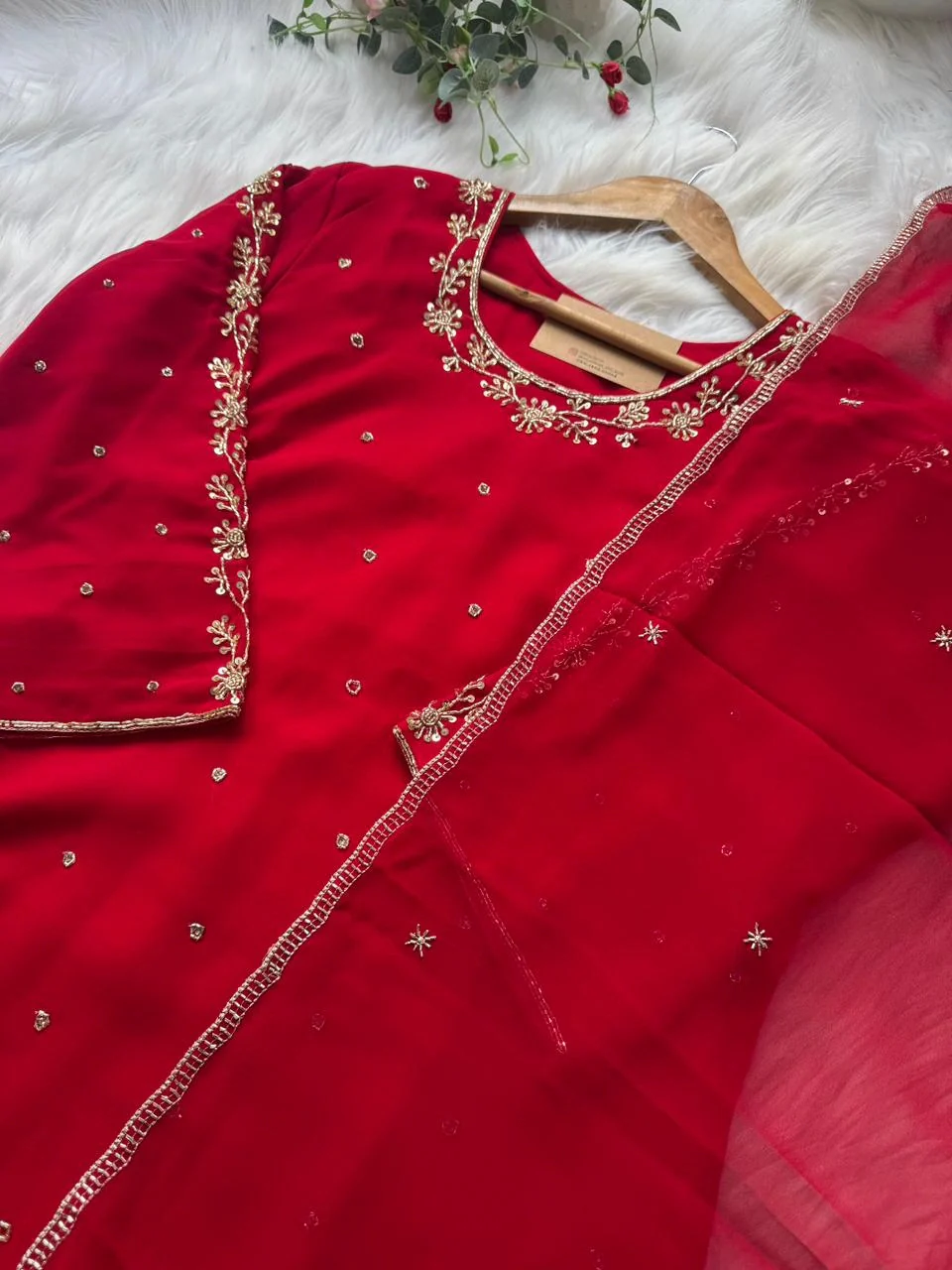 ✨ Pure Organza Handwork Kurti Set ✨ - Image 7