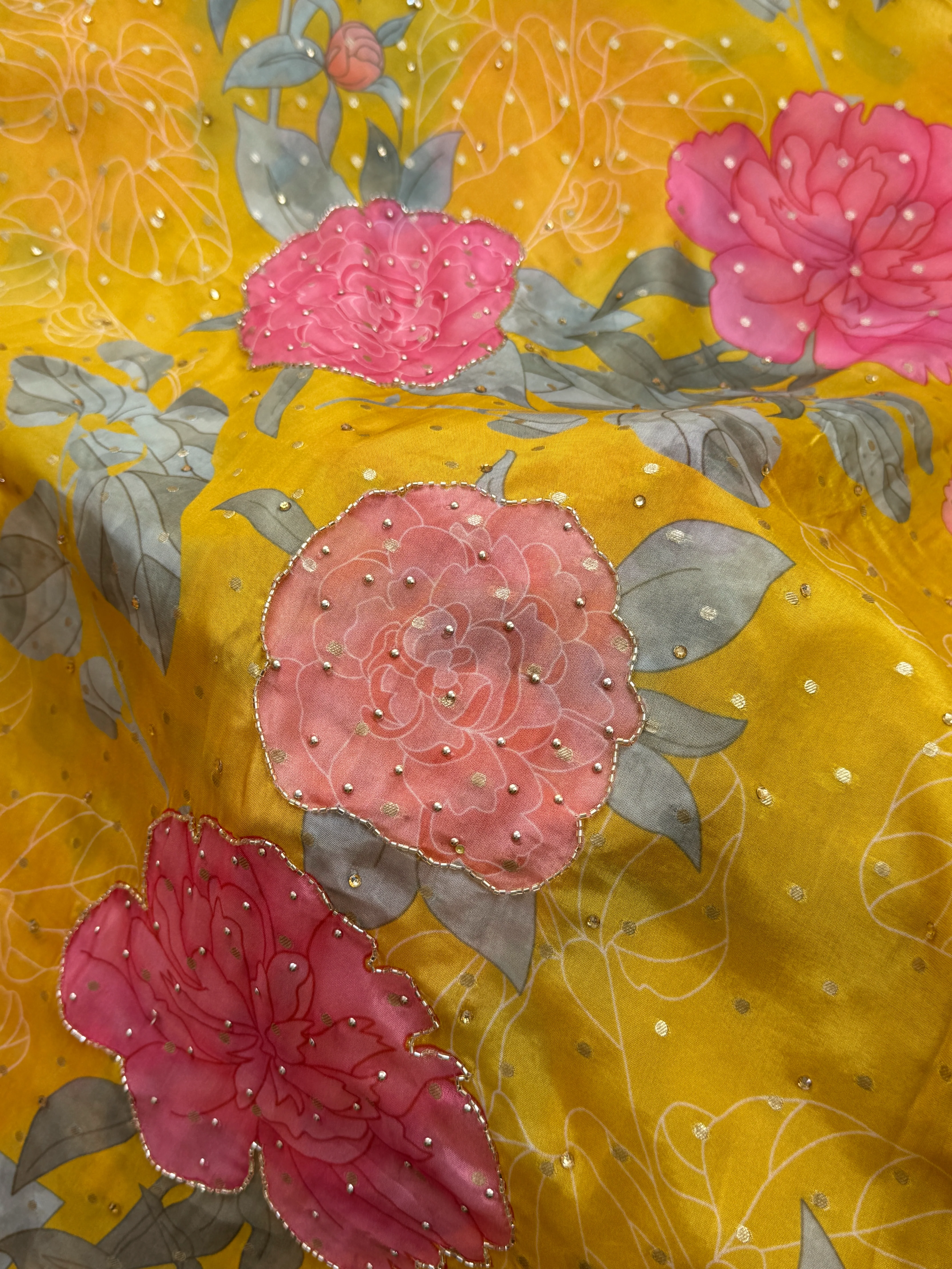 ✨ Pure Organza Handwork Party Wear Unstitched Suit ✨ - Image 6