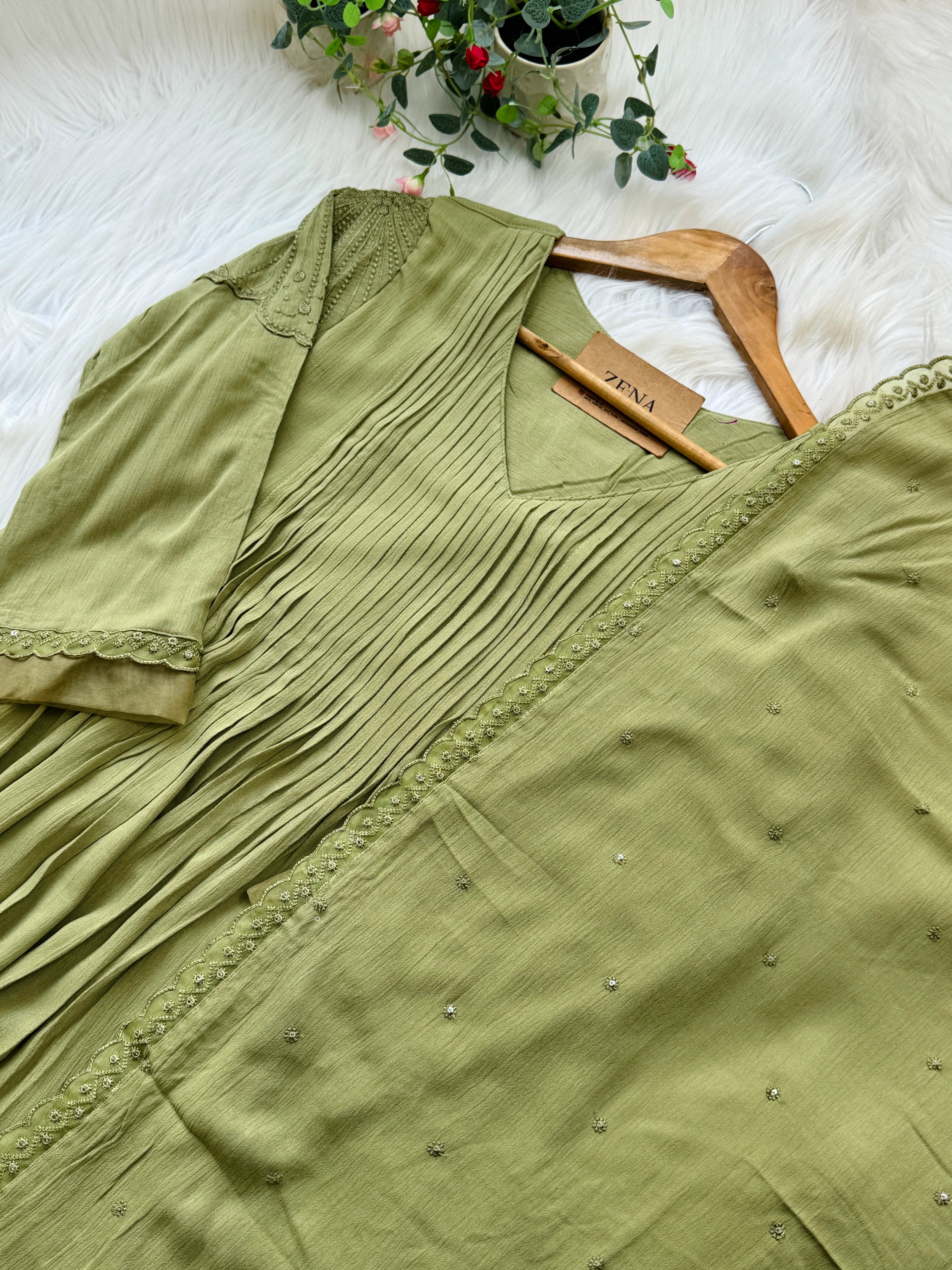 β¨ Ready-to-Wear Embroidered Anarkali Set β¨ - Image 5