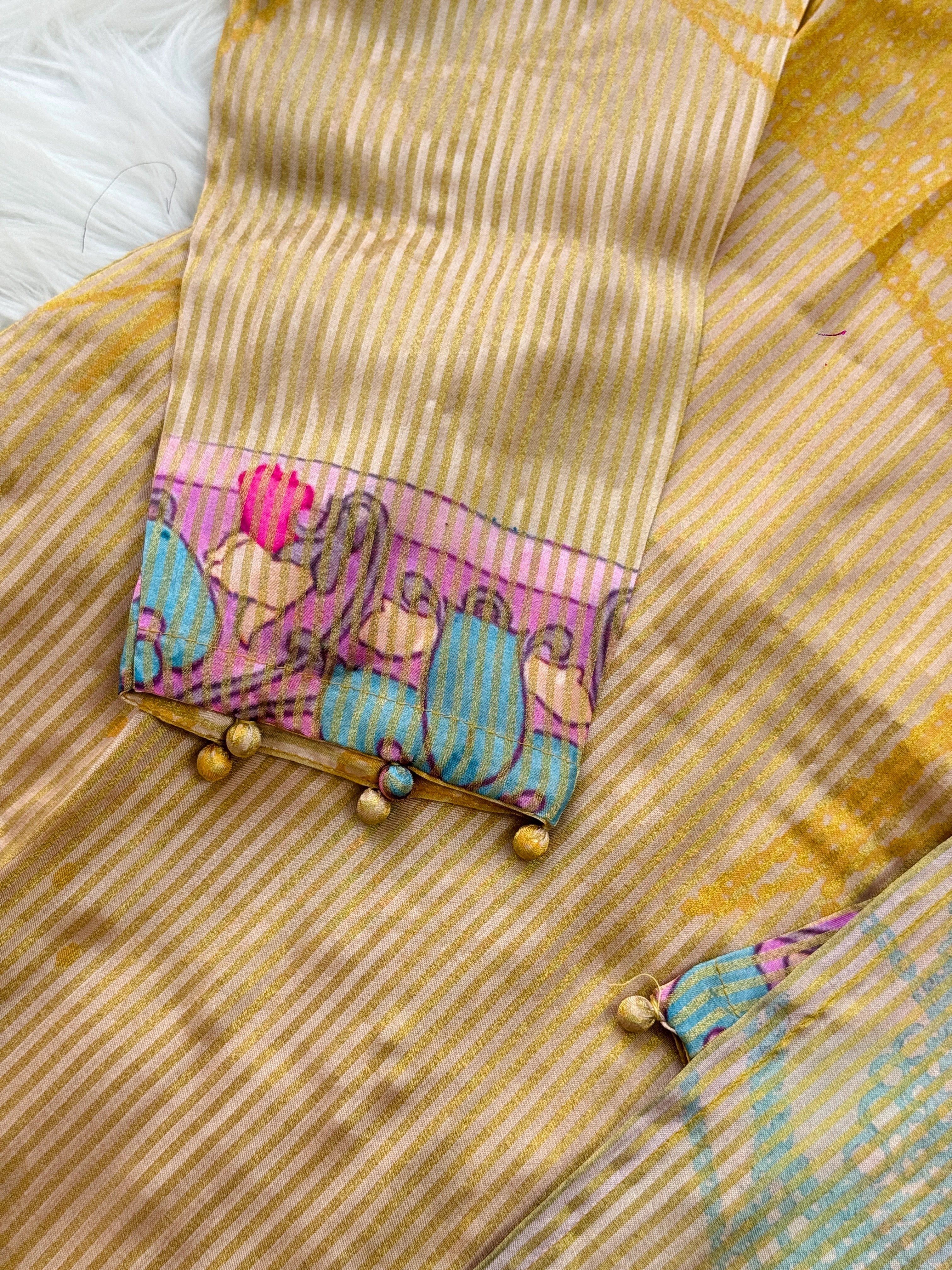 β¨ Tissue Silk Hand Detailed Kurti Set β¨ - Image 5