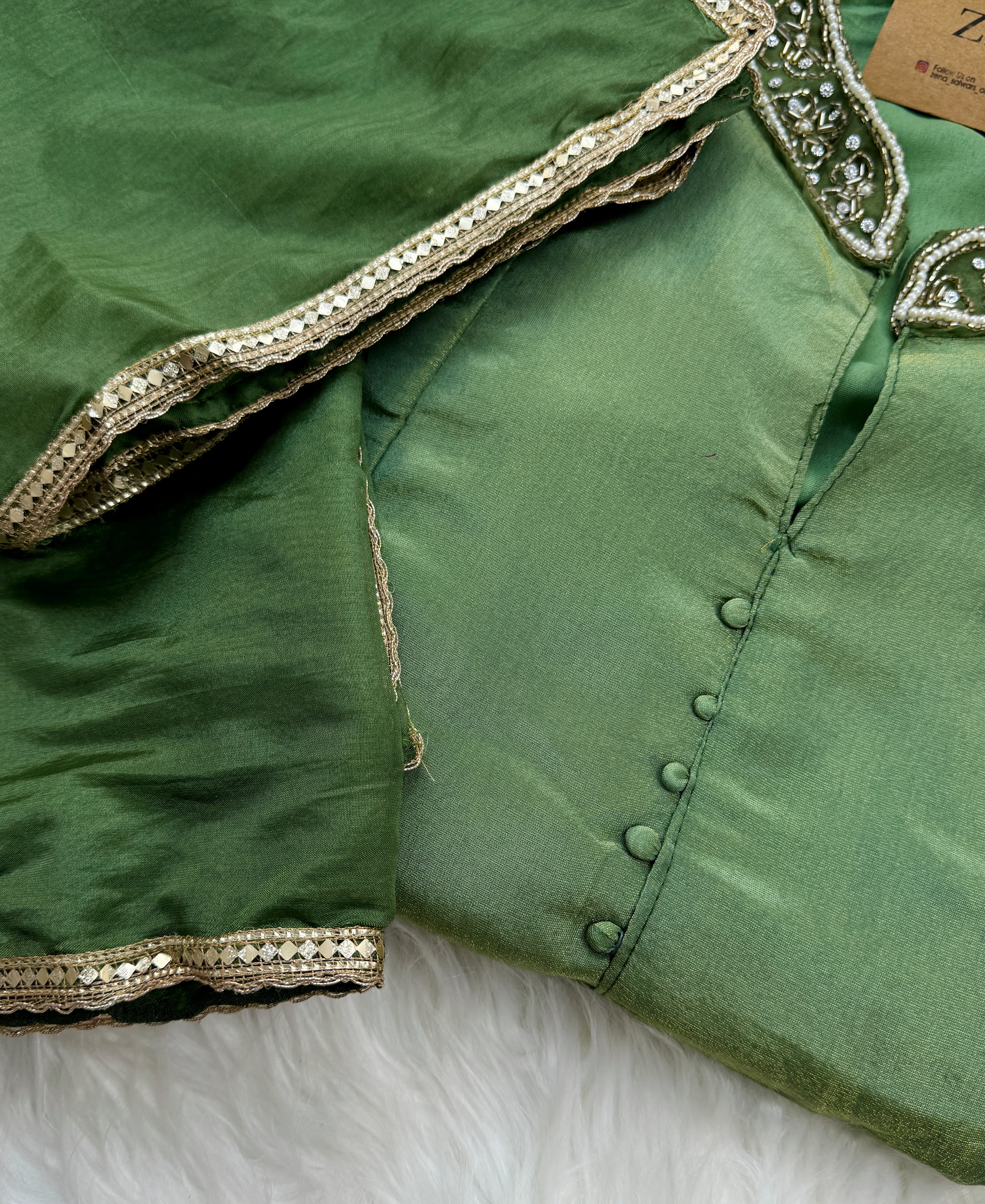 ✨ Tissue Silk Hand Work Kurti Set ✨ - Image 6