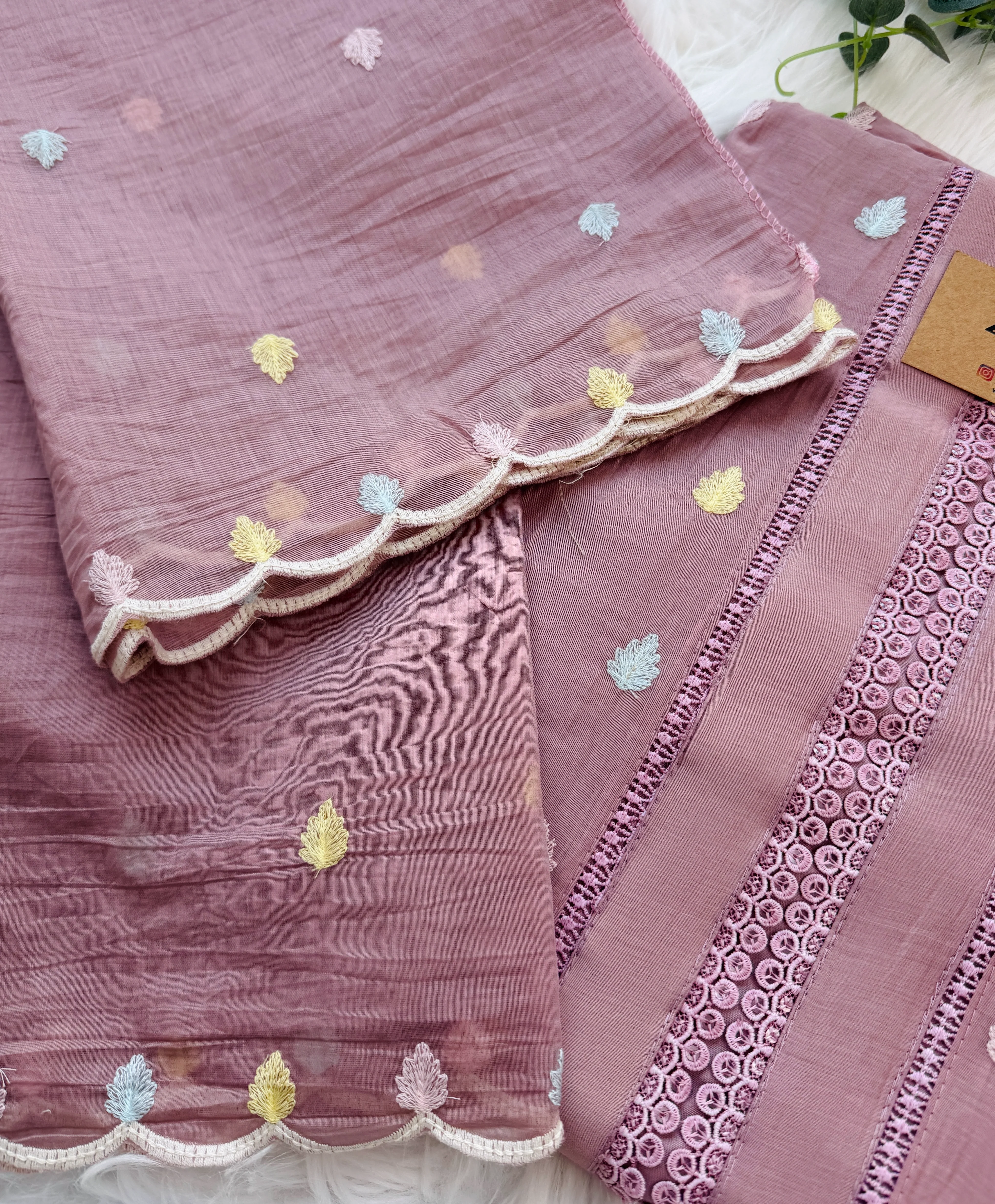 ✨ Unstitched Mul Chanderi Embroidered Suit ✨ - Image 3