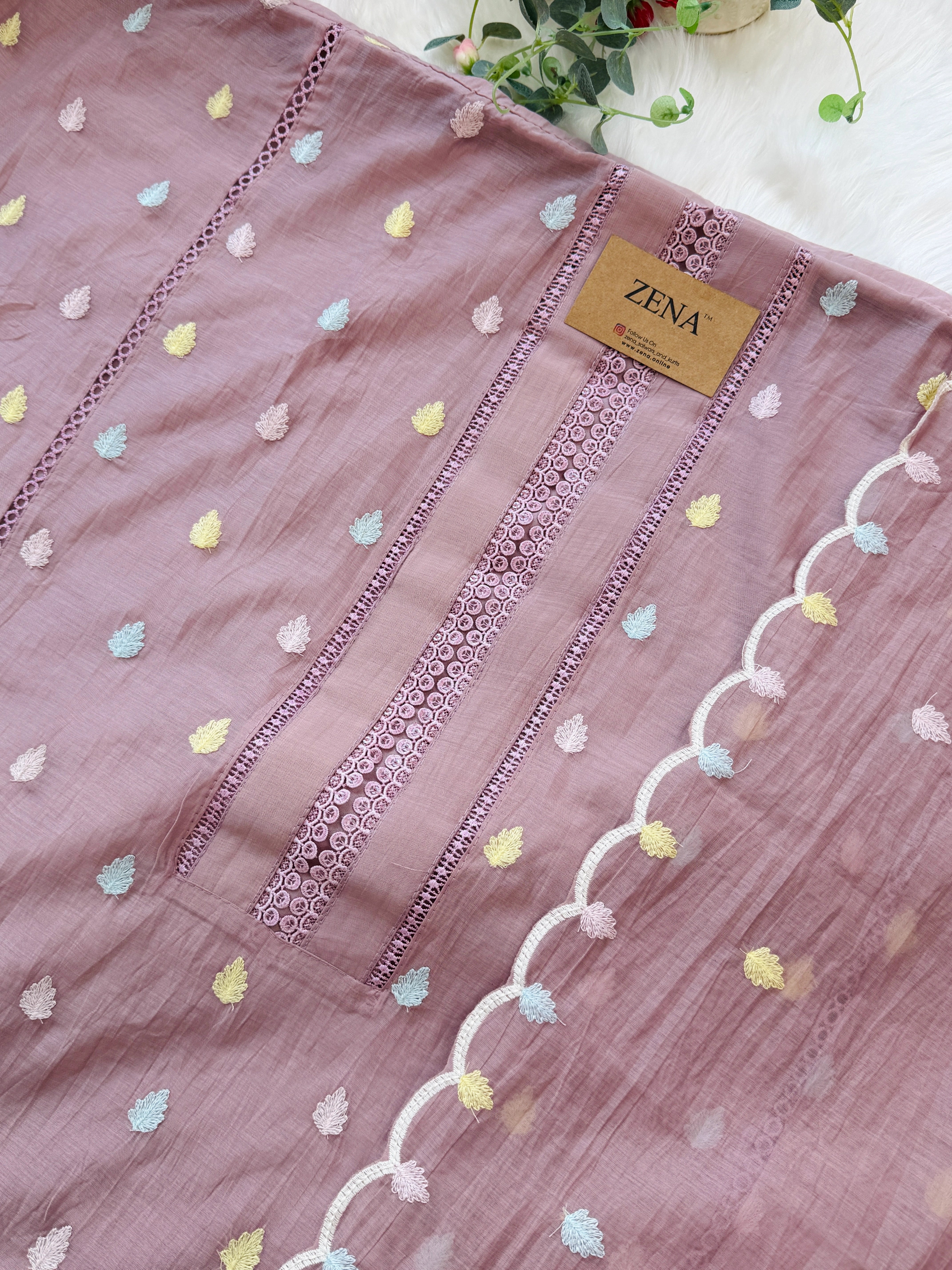 ✨ Unstitched Mul Chanderi Embroidered Suit ✨ - Image 5