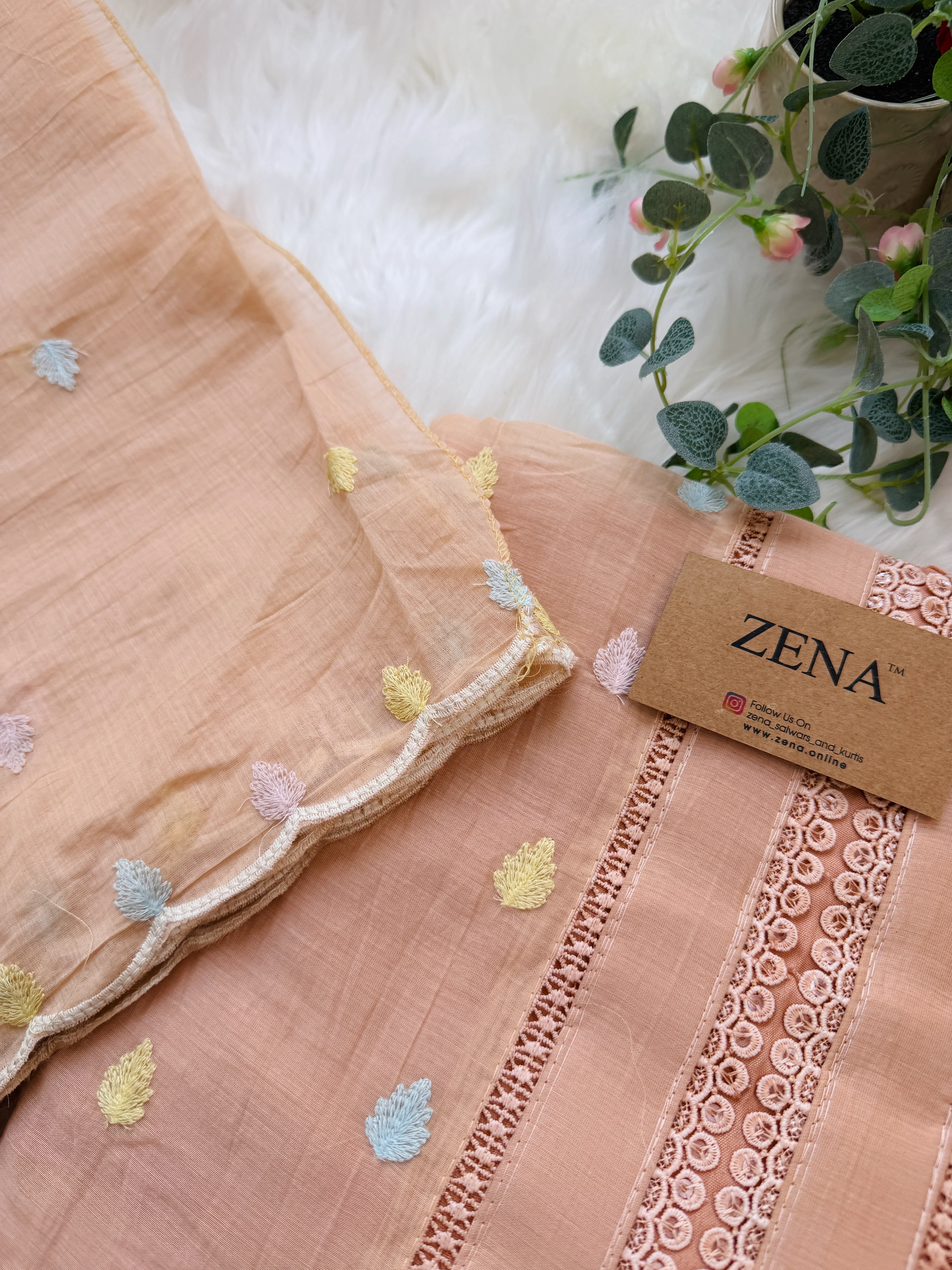✨ Unstitched Mul Chanderi Embroidered Suit ✨ - Image 2