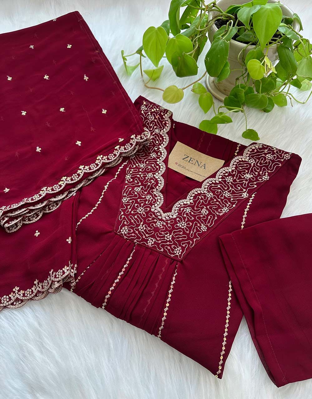 Georgette Anarkali Kurti Set – Timeless Elegance 🌟 - Image 6