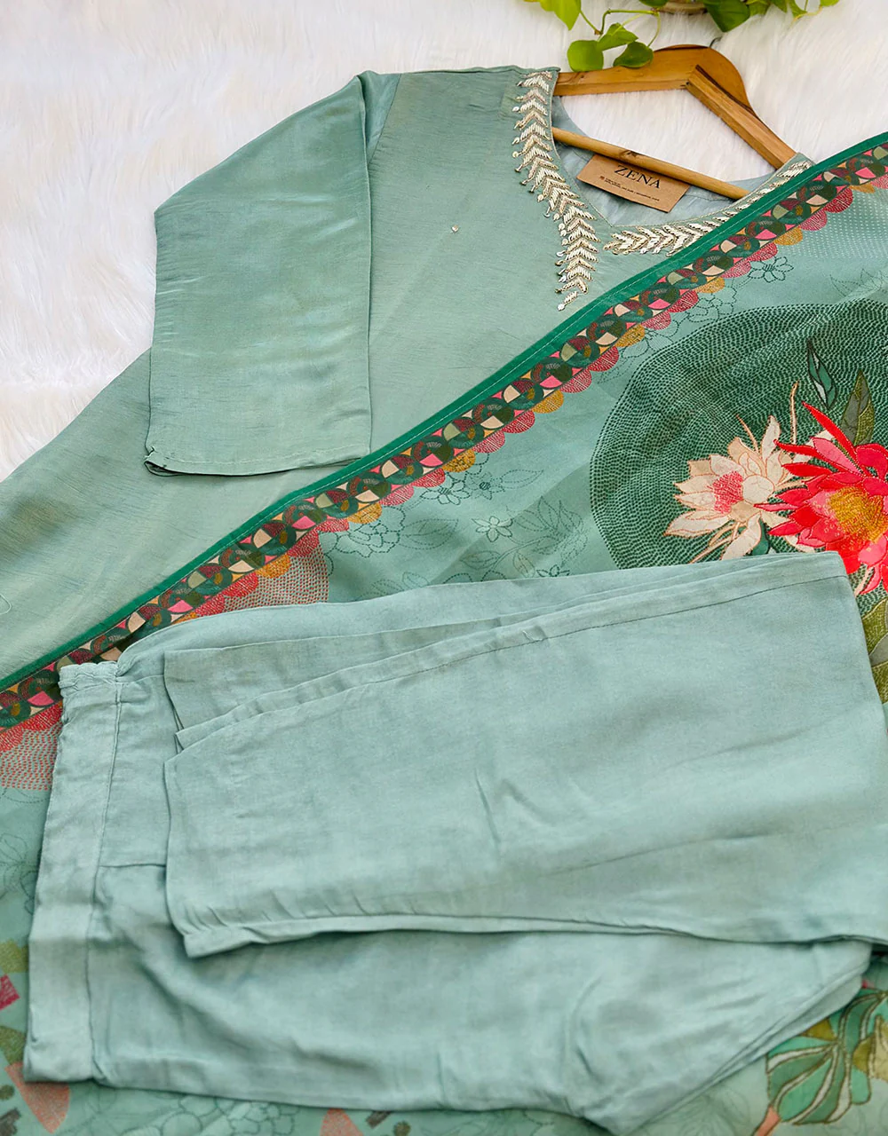 Tissue Silk Ready to Wear Kurti Set β¨