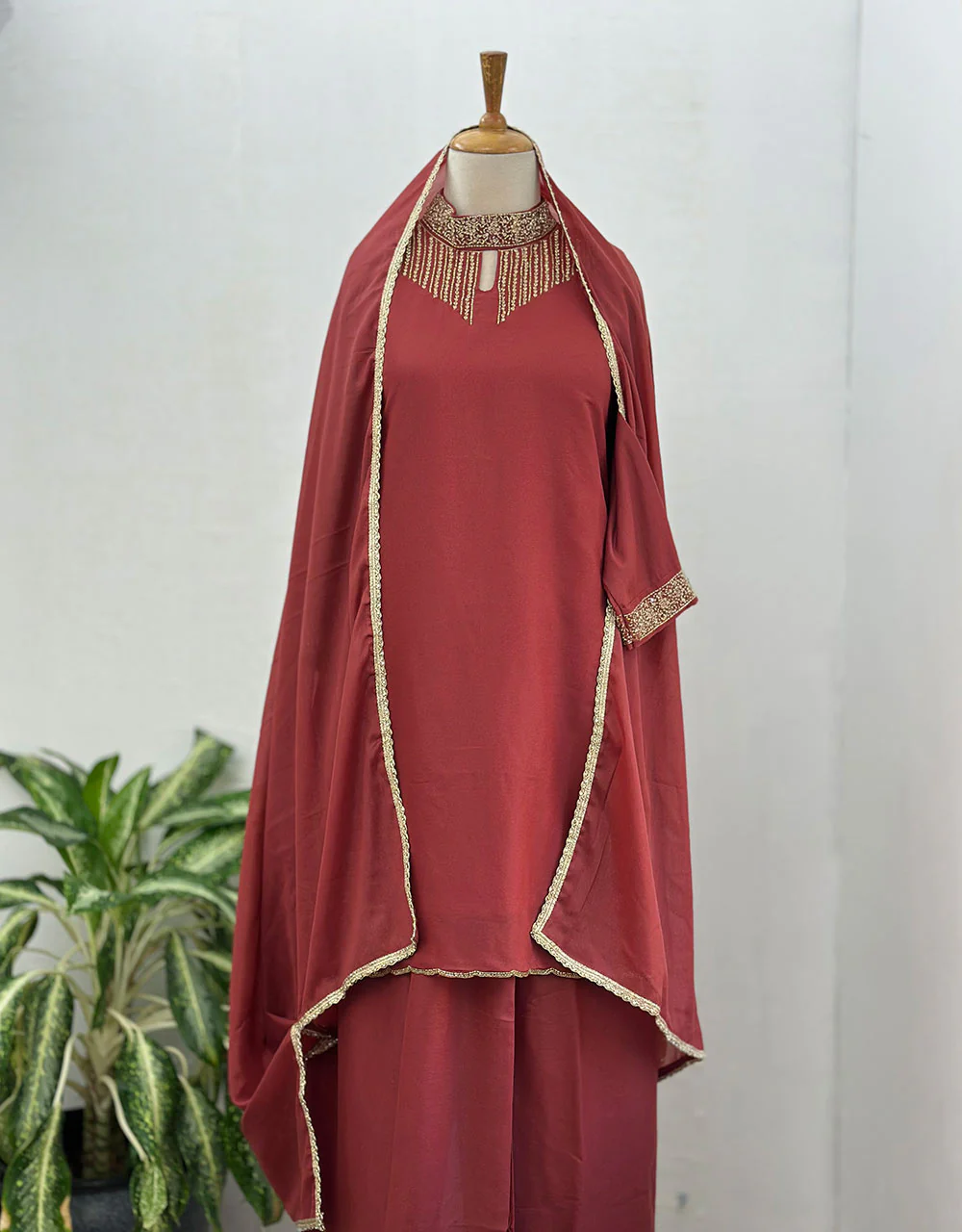Ready-to-Wear Georgette Sharara Kurti Set โจ - Image 5