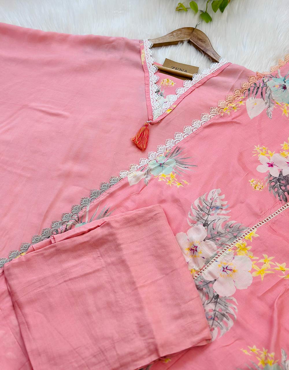Semistitched Muslin Kurti Set β¨