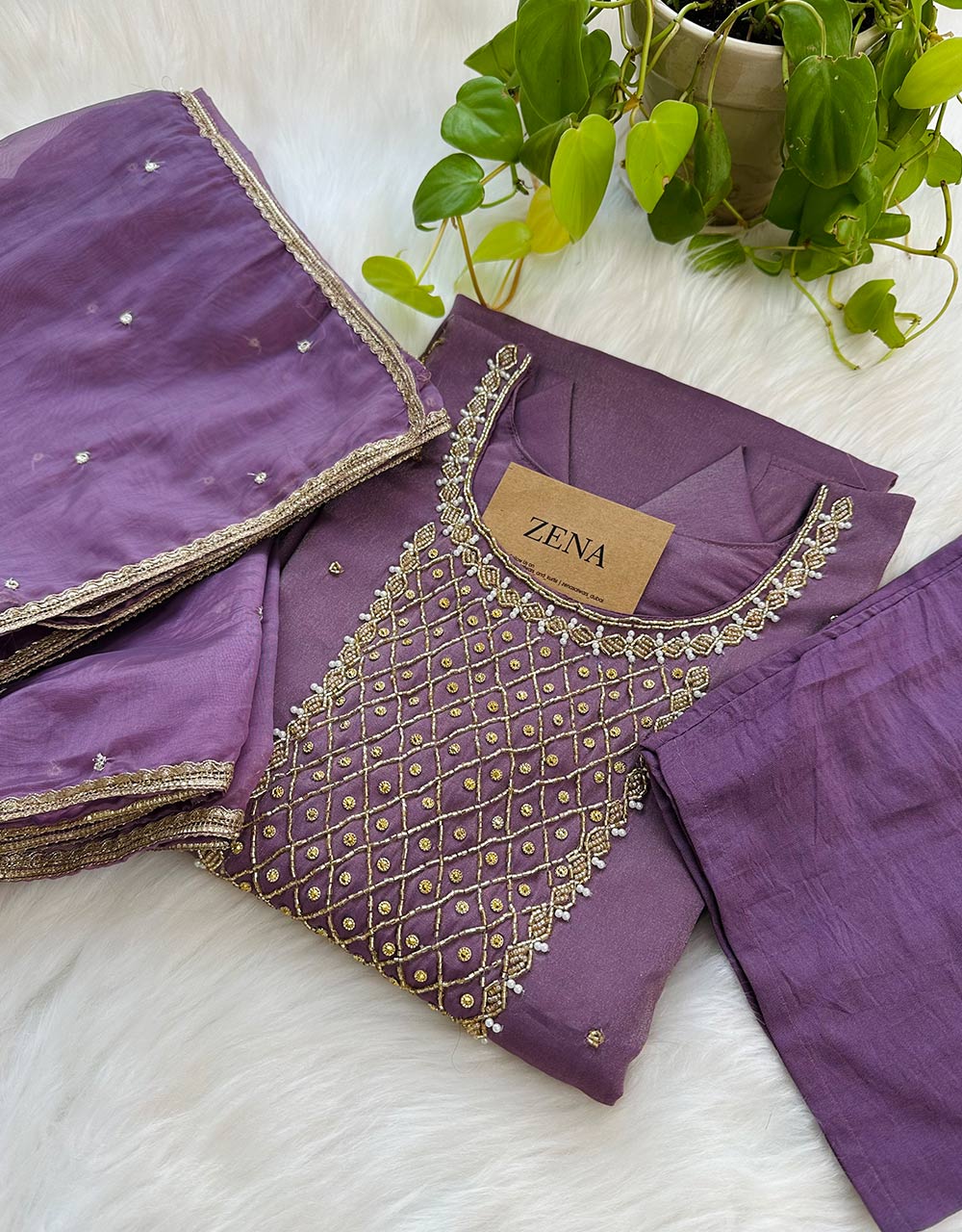 Georgette Ready-to-Wear Handwork Suit β Timeless Elegance & Craftsmanship β¨ - Image 5