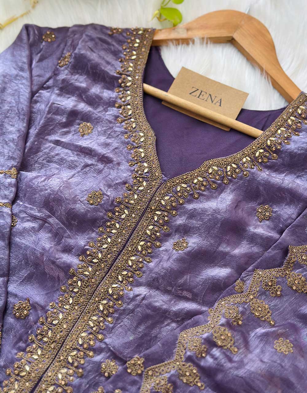 Ready-to-Wear Shimmer Silk Kurti Set β Effortless Glamour & Luxe Appeal β¨ - Image 4