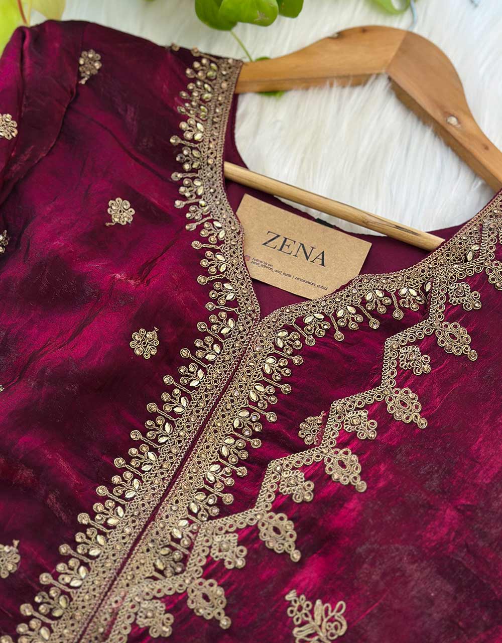 Ready-to-Wear Hand Work Kurti Set with Palazzo Pant โจ - Image 3
