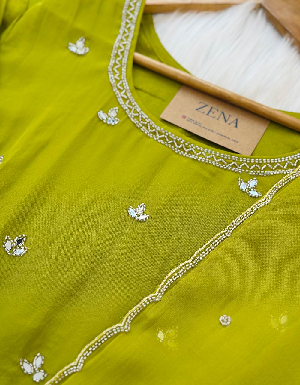 Pure Crepe Handwork Party Wear Suit ๐ - Image 4