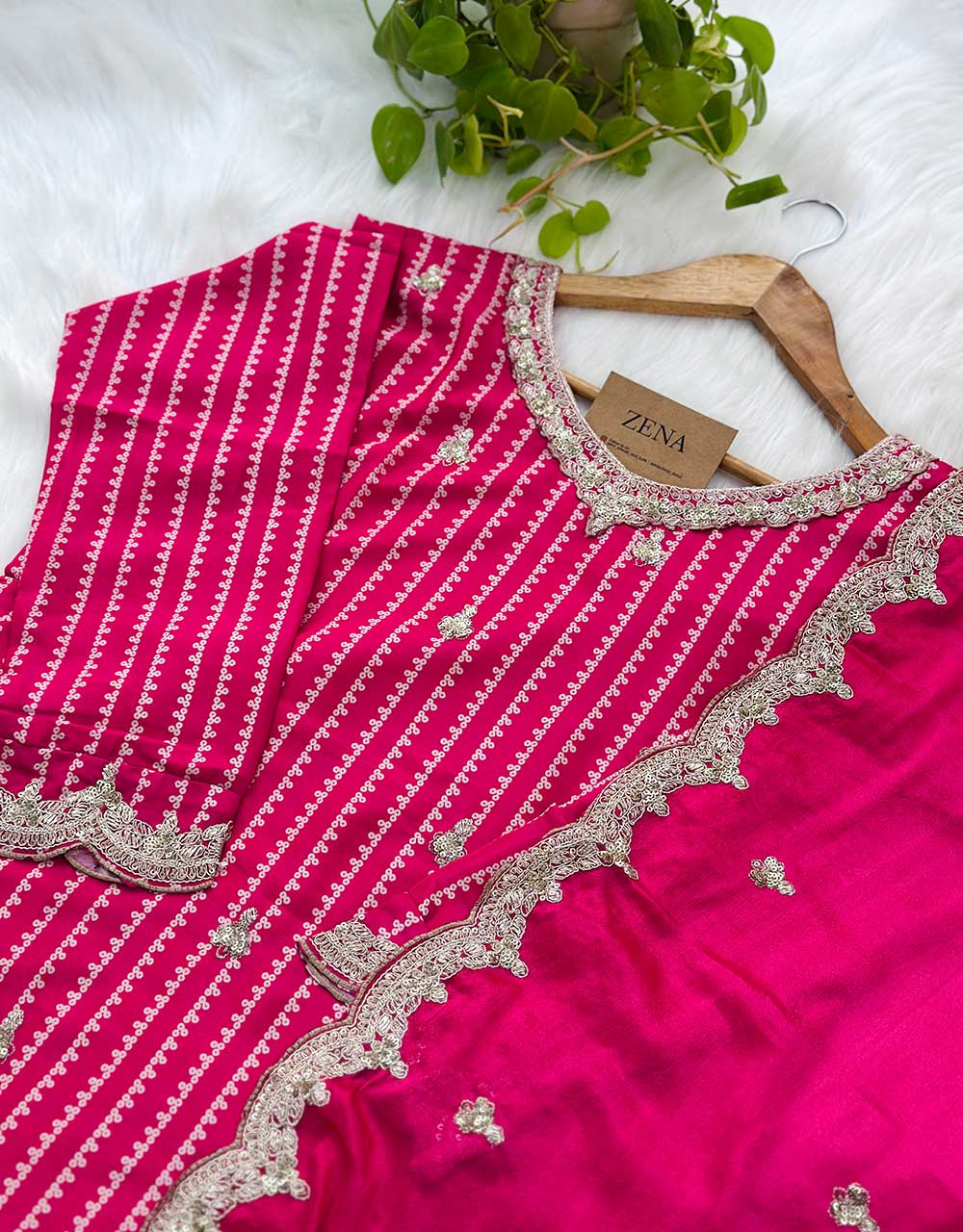 Ready-to-Wear Viscose Organza Kurti Sharara Set – Effortless Grace 🌸 - Image 3