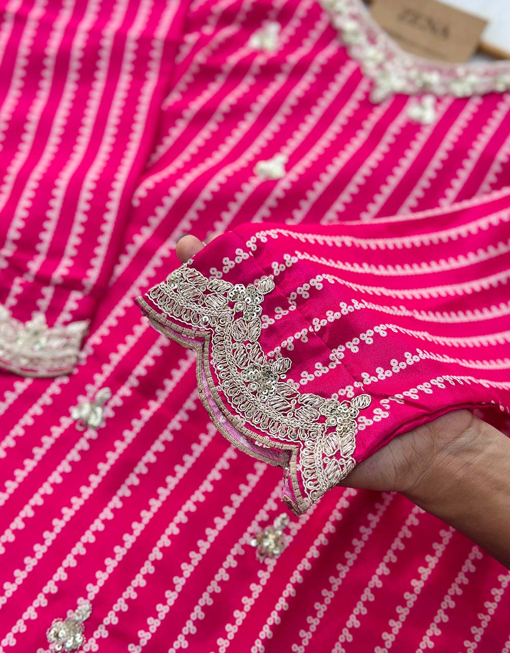 Ready-to-Wear Viscose Organza Kurti Sharara Set – Effortless Grace 🌸 - Image 4