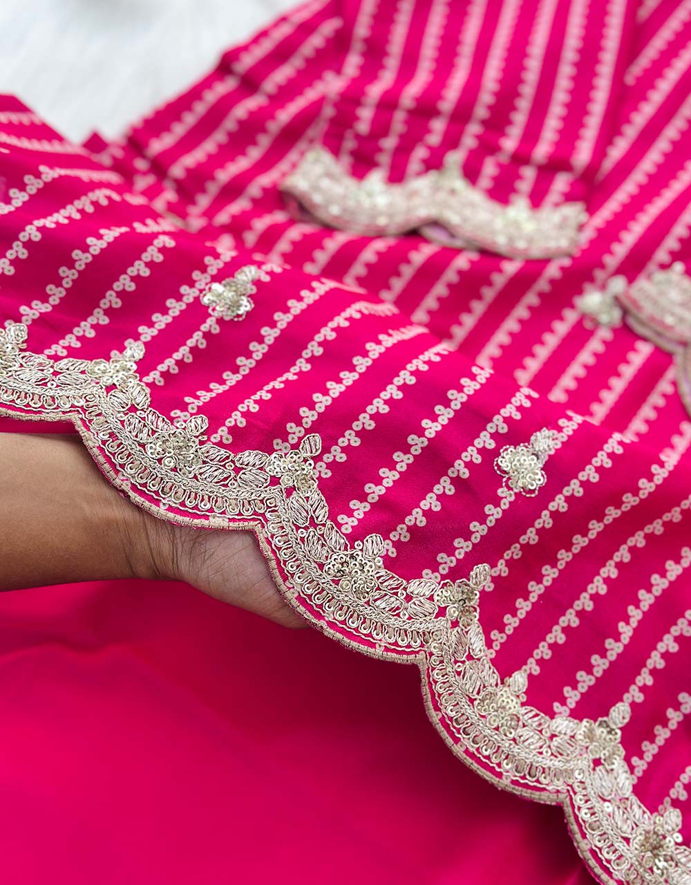 Ready-to-Wear Viscose Organza Kurti Sharara Set – Effortless Grace 🌸 - Image 6