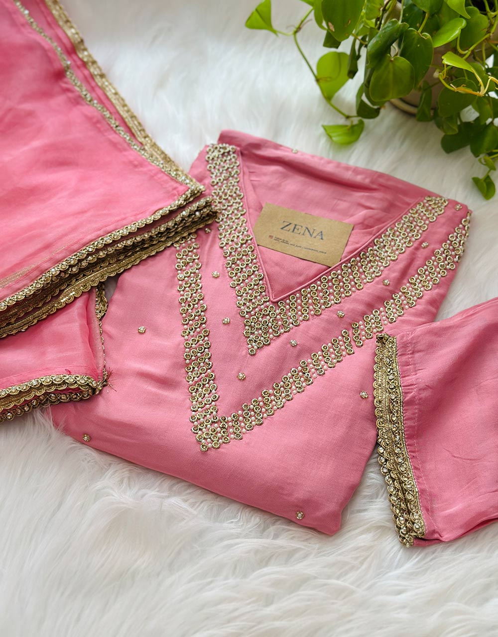 Pure Crepe Silk Handwork Party Wear Suit - Luxe Elegance 🌟 - Image 12