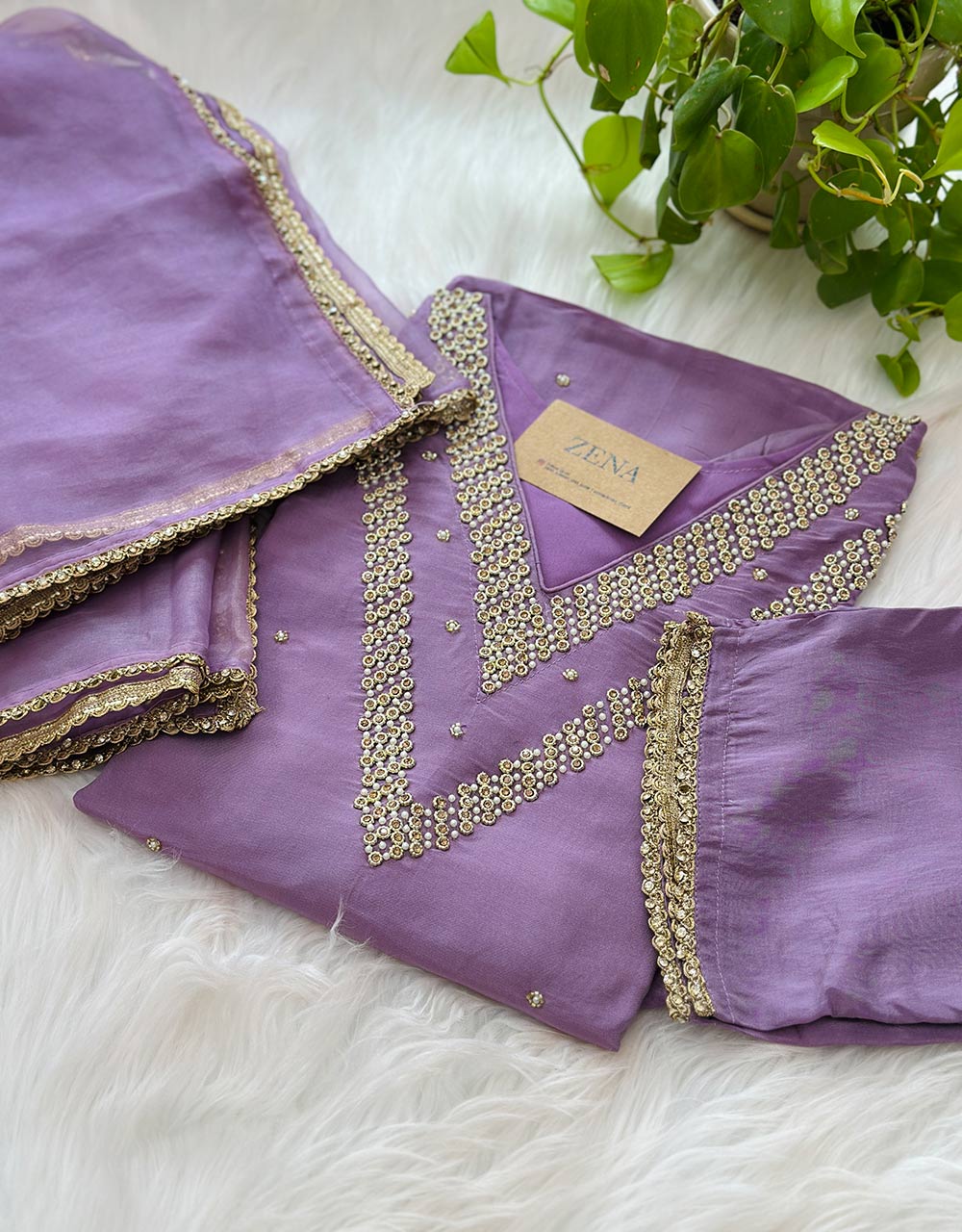 Pure Crepe Silk Handwork Party Wear Suit - Luxe Elegance 🌟 - Image 13