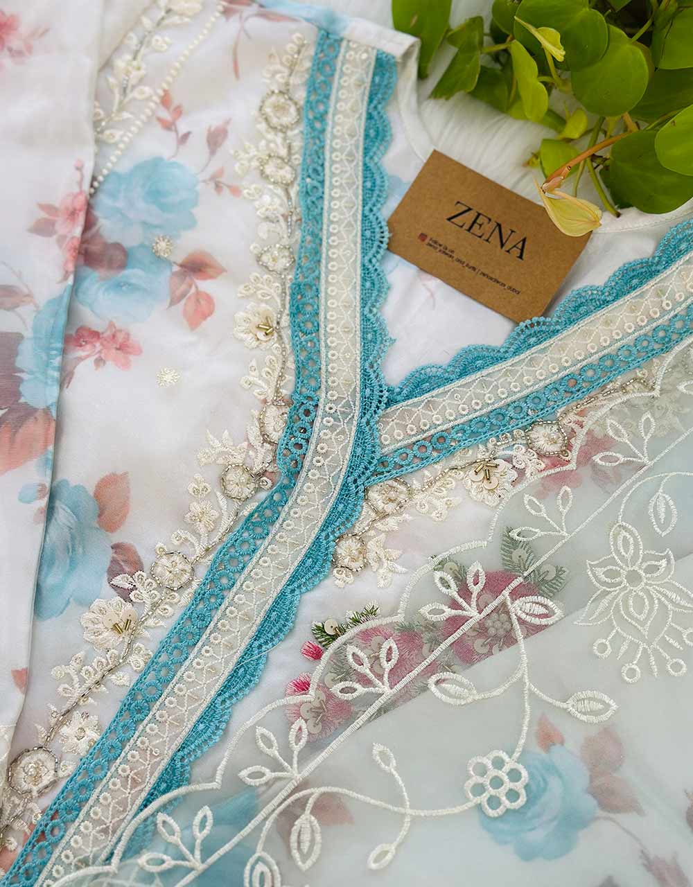 Elegant Ready-to-Wear Organza Kurti Set ๐ - Image 2