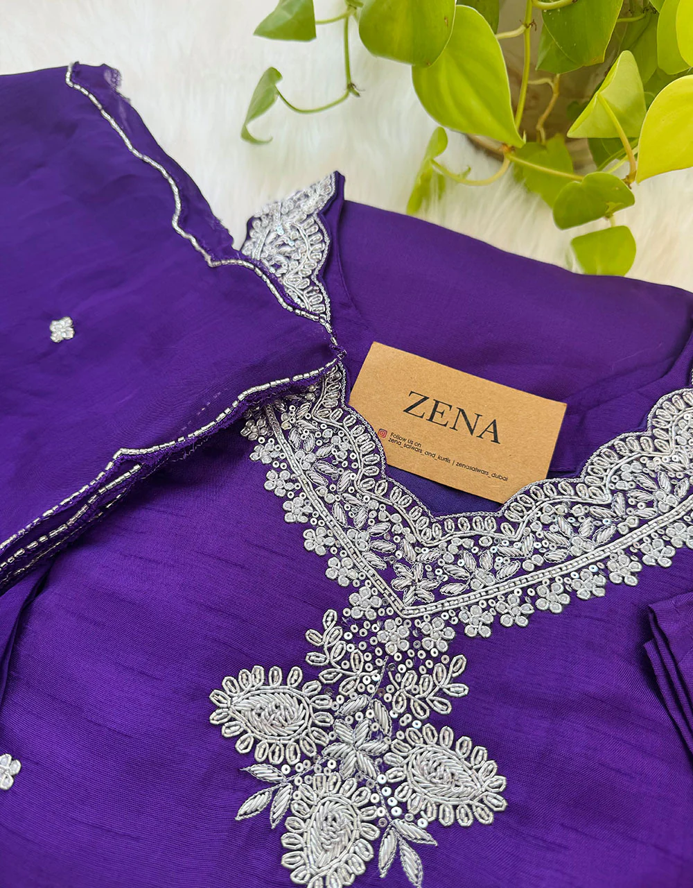 Dola Silk Ready-to-Wear Handwork Kurti Set โ Timeless Elegance & Grace โจ - Image 5