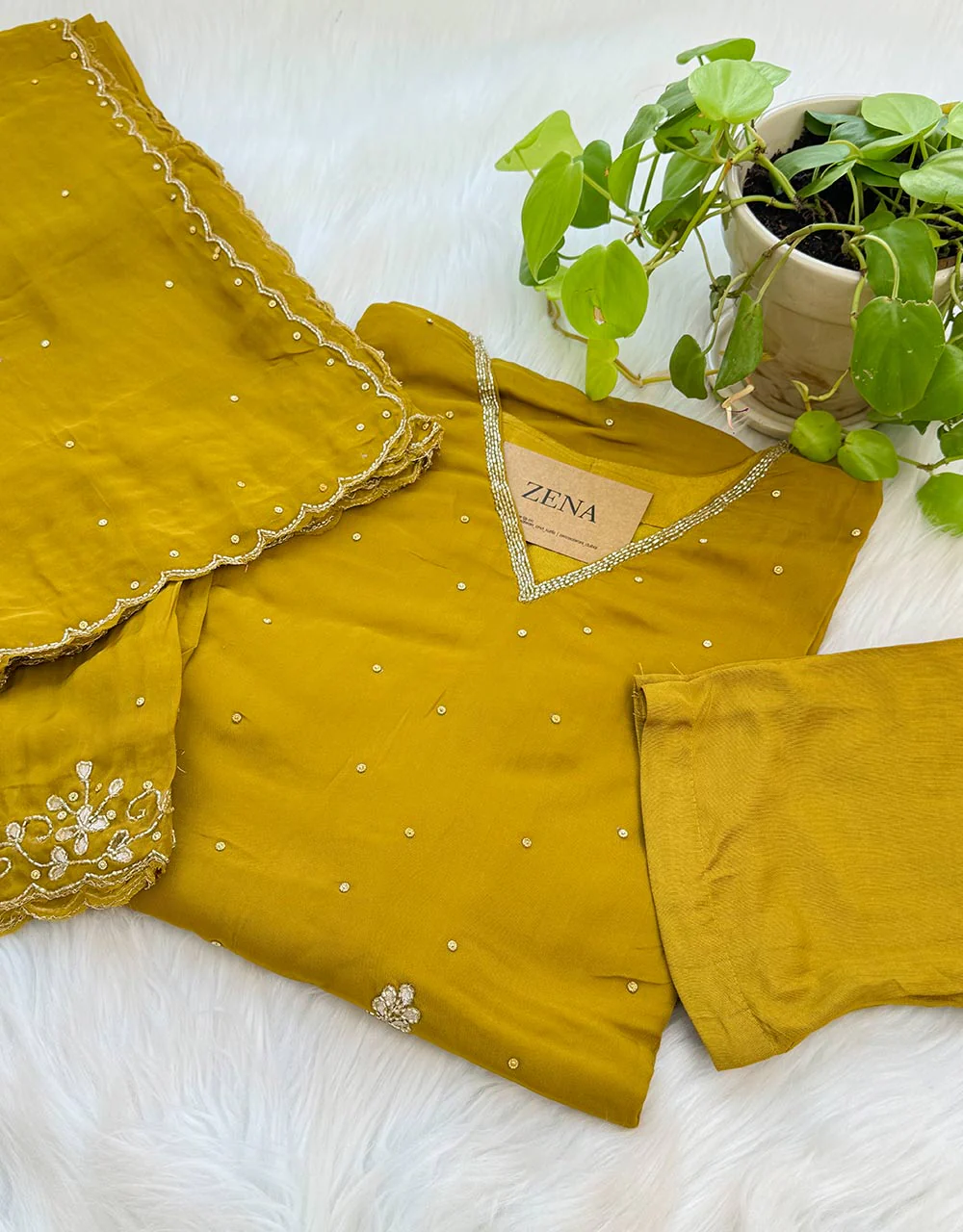 Pure Organza Handwork Party Wear Suit⨠- Image 5