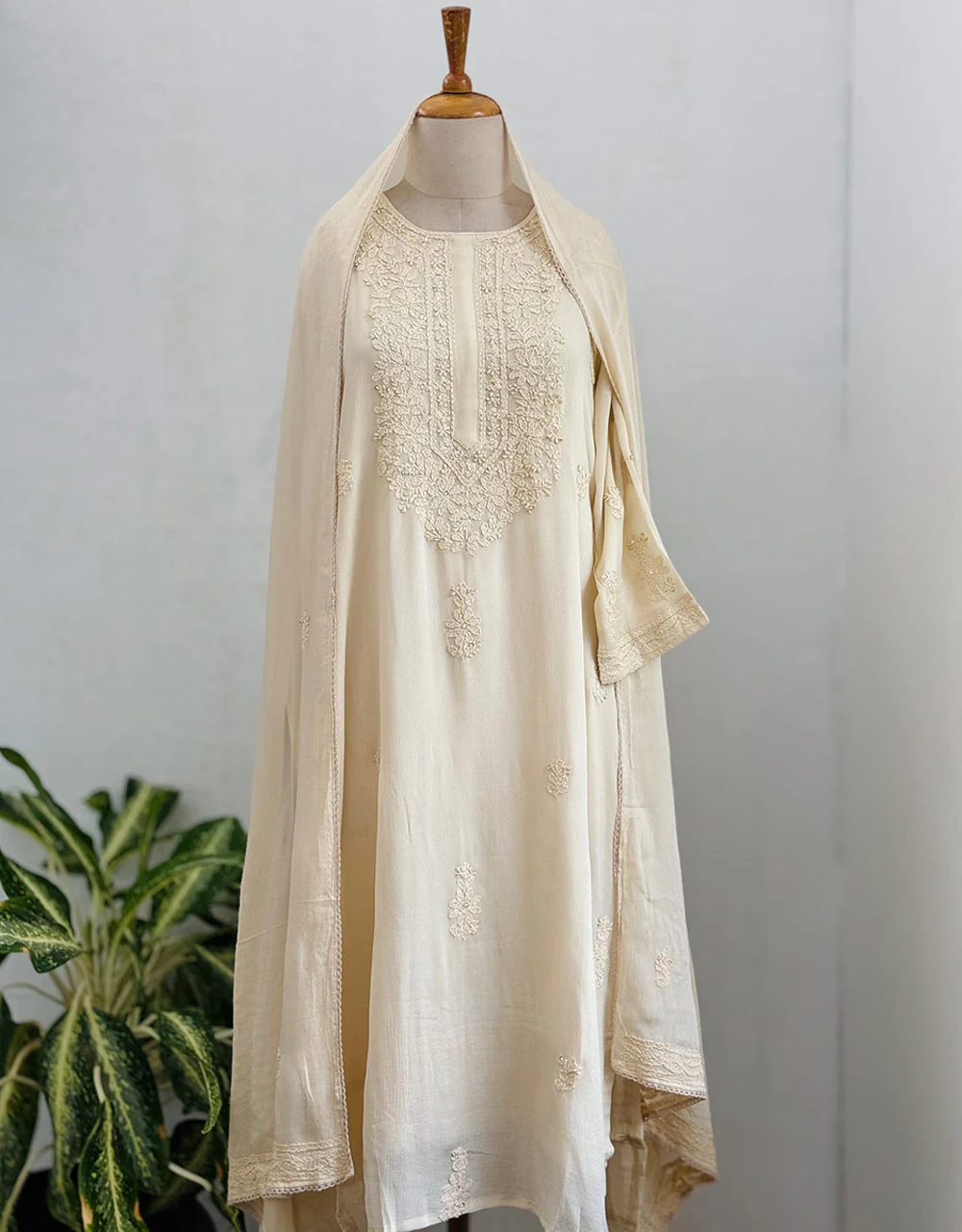 Ready-to-Wear Chinnon Chikankari Kurti Set π - Image 8