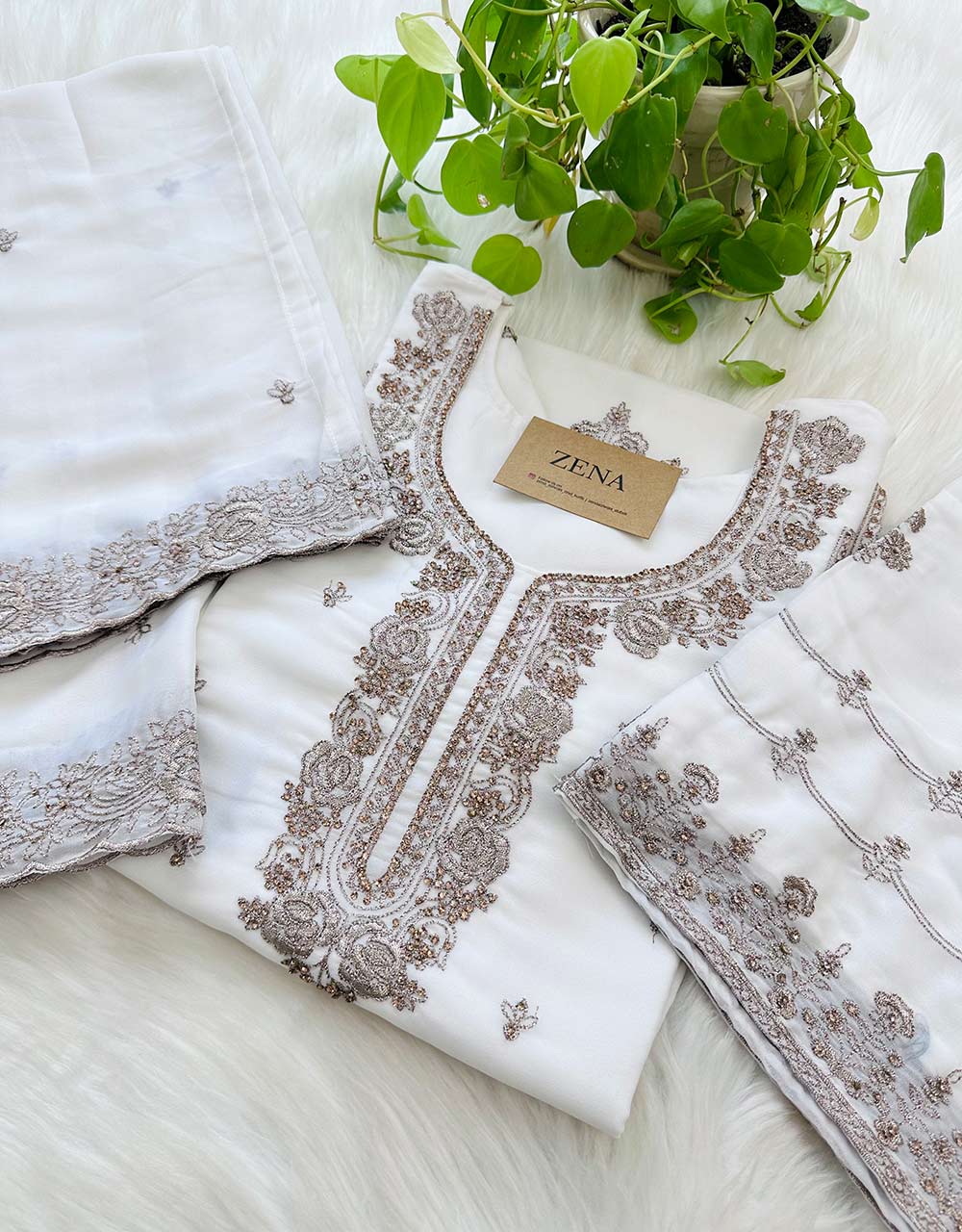 Shimmer Silk Ready-to-Wear Hand Work Kurti Set β Luxe Elegance & Timeless Charm β¨