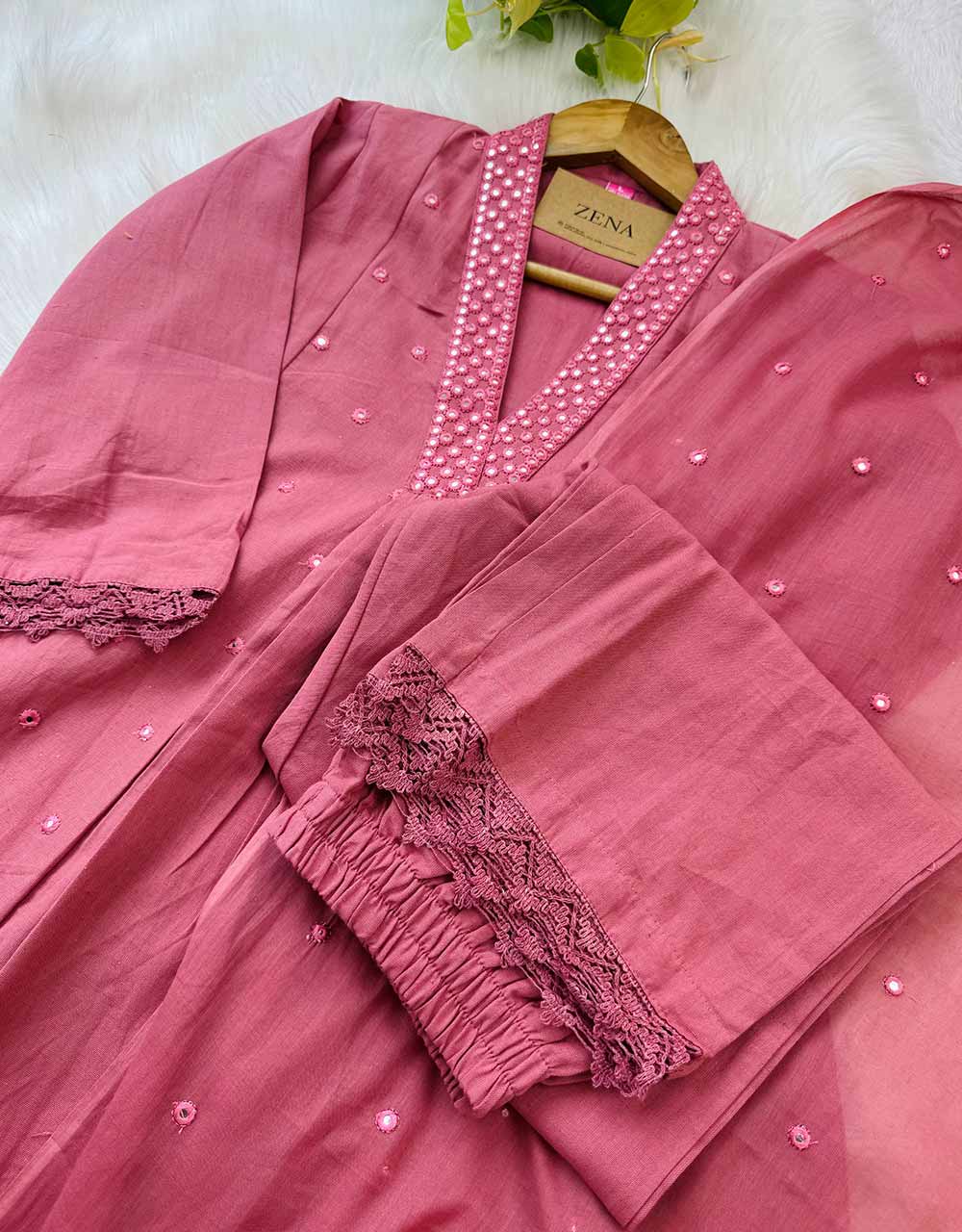 Ready to Wear Pure Cotton Anarkali Suit – Classic Comfort & Timeless Elegance ✨ - Image 3