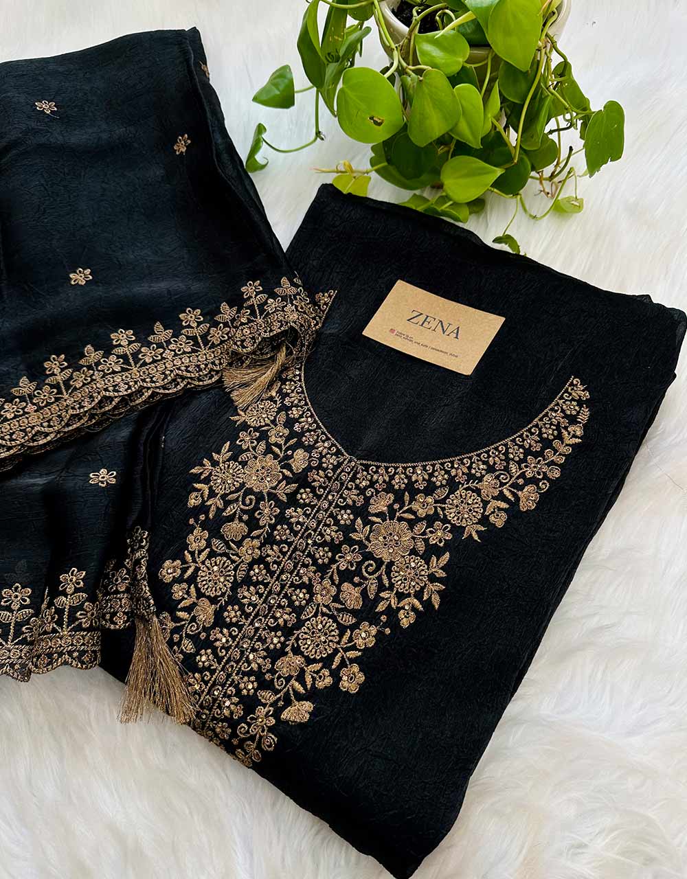Unstitched Shimmer Party Wear Kurti Set โจ - Image 5