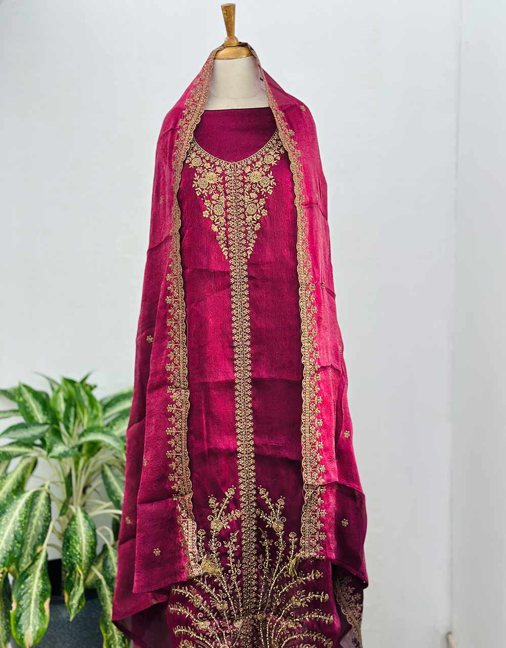 Unstitched Shimmer Party Wear Kurti Set โจ - Image 8