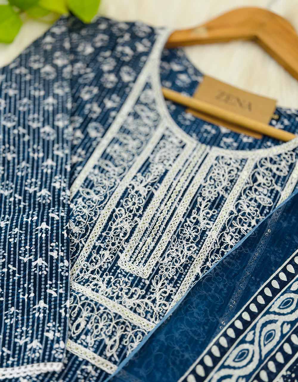 Timeless Comfort – READY TO WEAR PURE COTTON KURTI SET ✨Z936 - Image 3