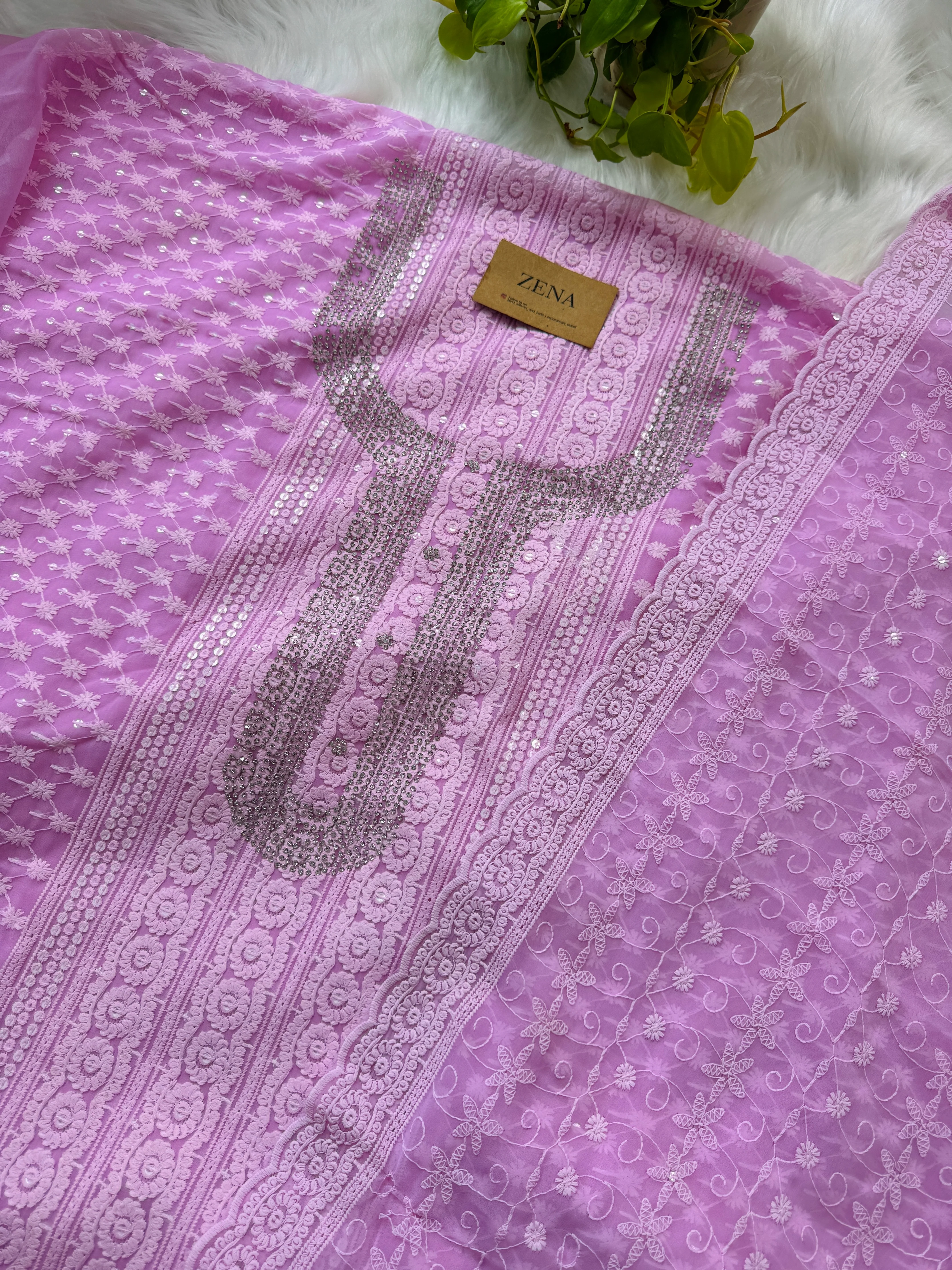 Georgette Unstitched Chikankari Suit β Classic Elegance, Your Style - Image 2