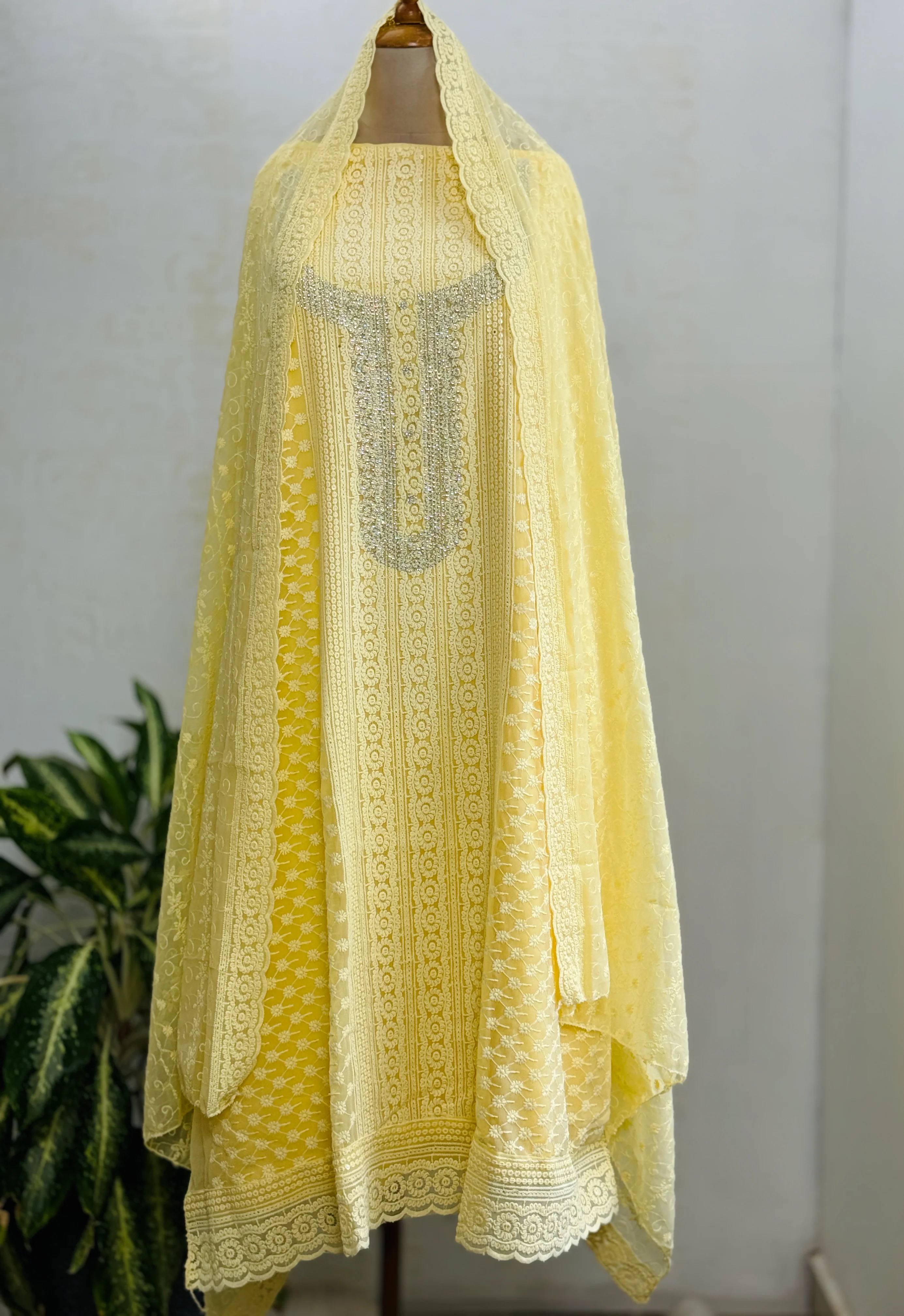 Georgette Unstitched Chikankari Suit β Classic Elegance, Your Style - Image 2