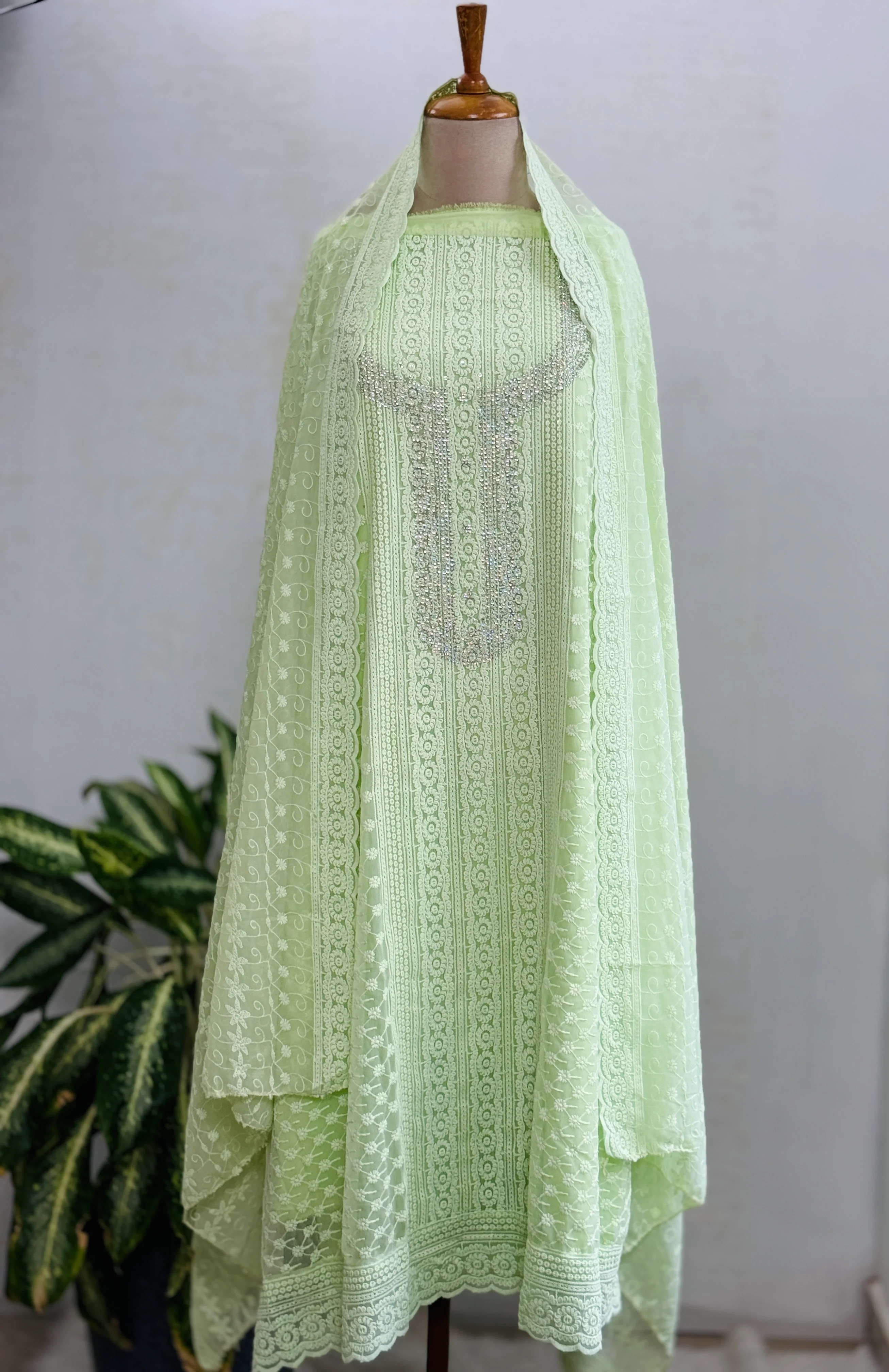Georgette Unstitched Chikankari Suit β Classic Elegance, Your Style - Image 2