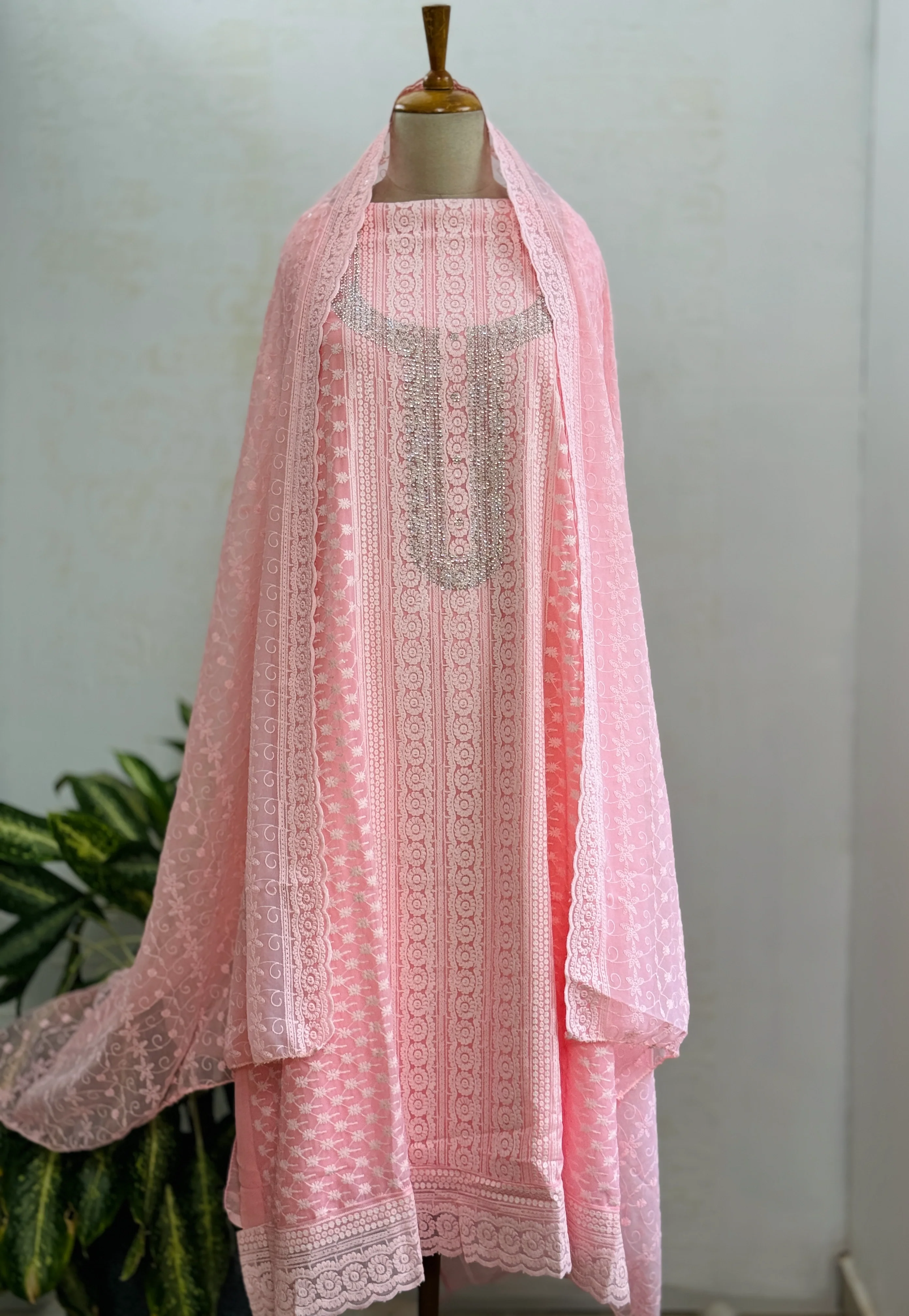 Georgette Unstitched Chikankari Suit β Classic Elegance, Your Style - Image 2