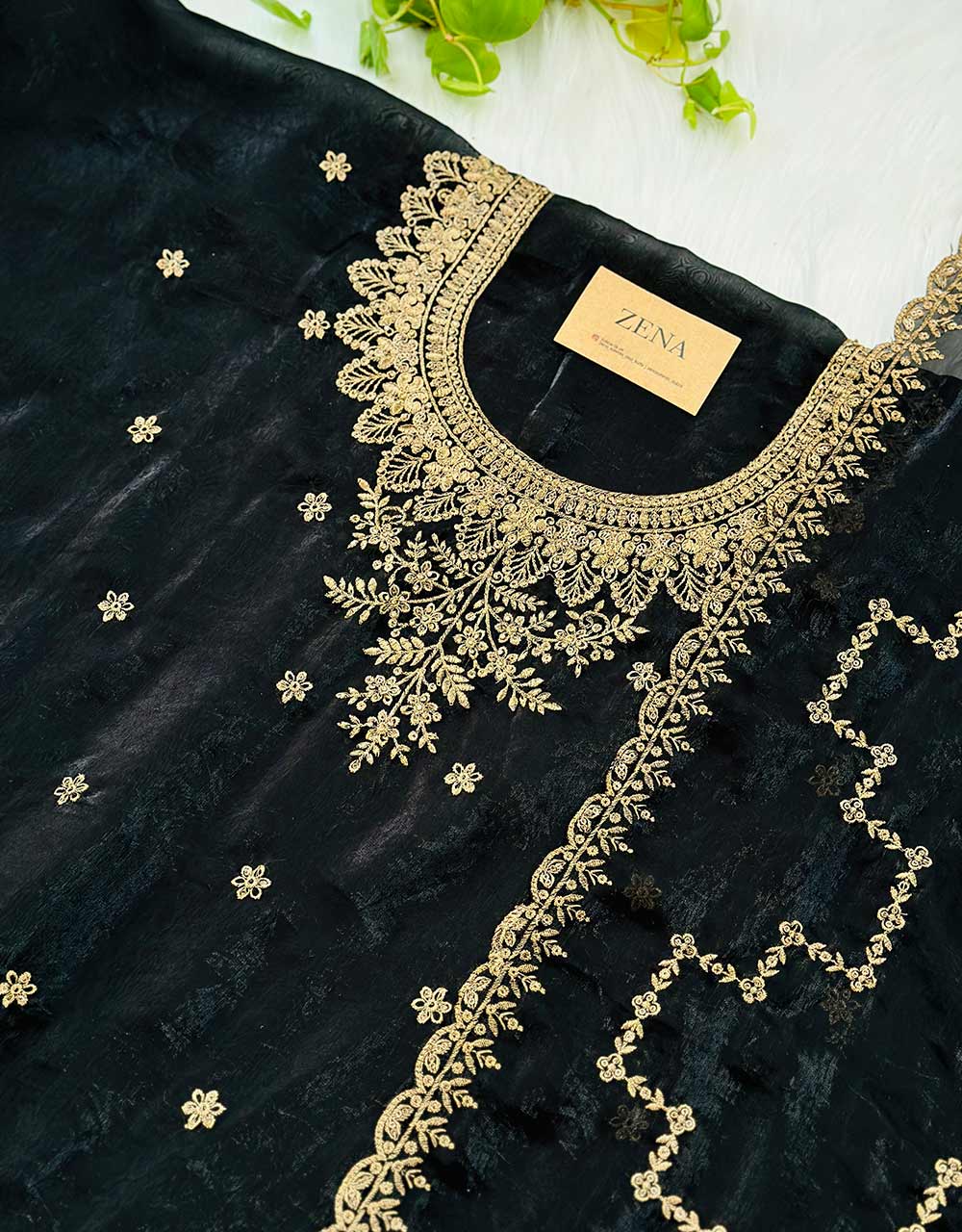 Unstitched Shimmer Silk Partywear Salwar Suit - Graceful Elegance π