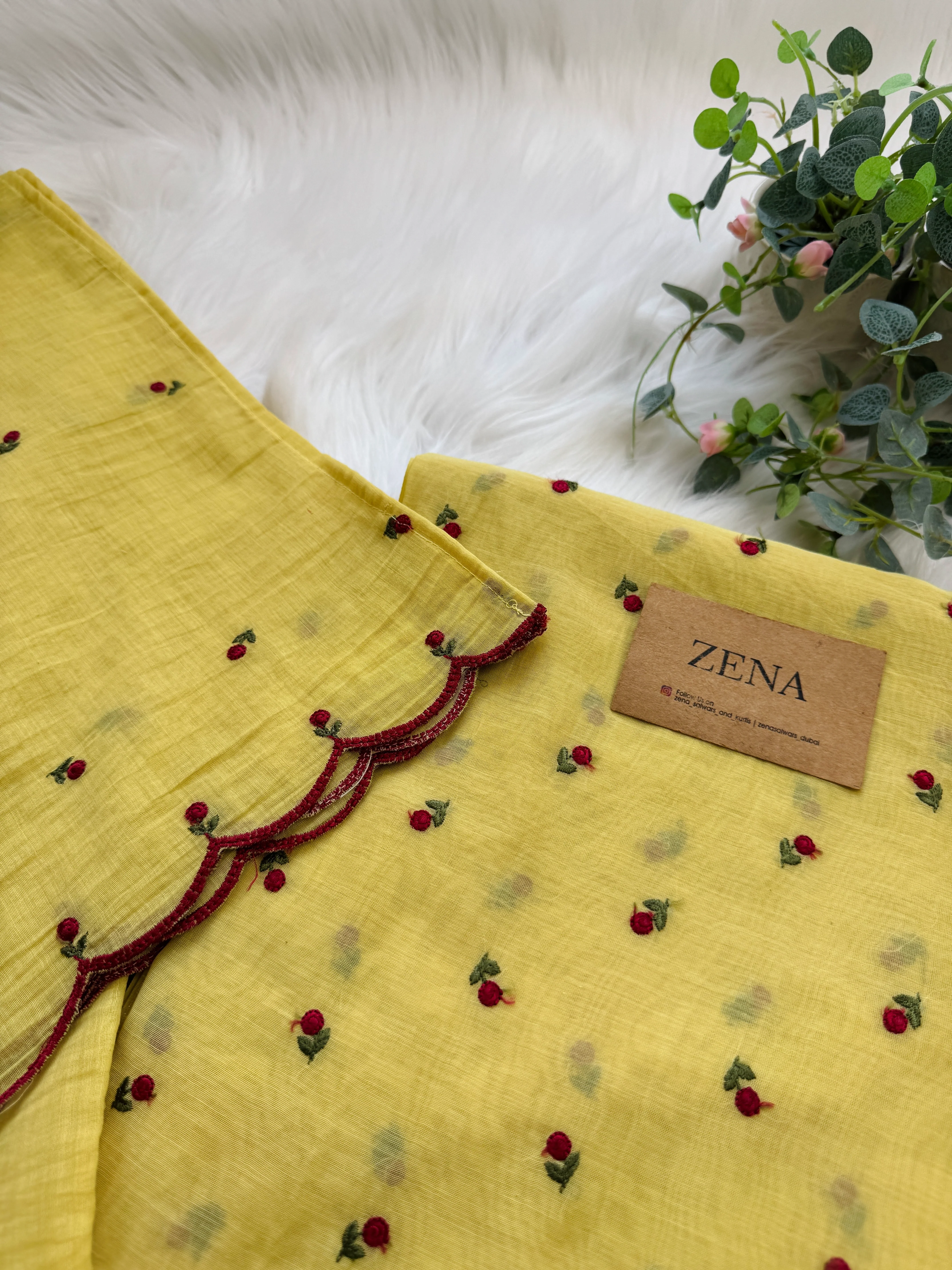 Mul Chanderi Embroidered Unstitched Suit – Redefining Ethnic Elegance - Image 3